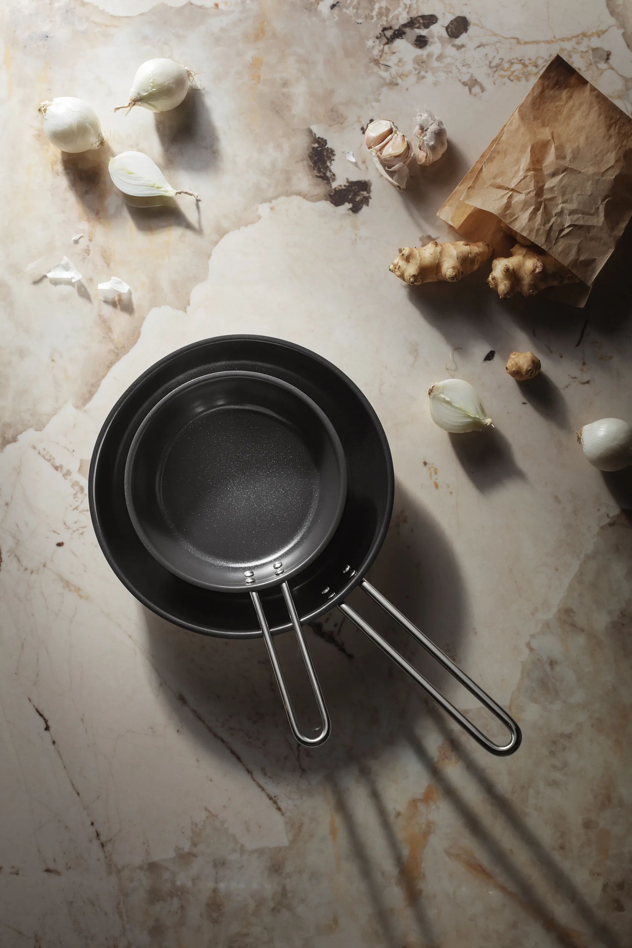 Eva Trio Stegepander Stainless Steel Keramisk Rec. Stainless Steel Stegepande i 30 cm, 3
