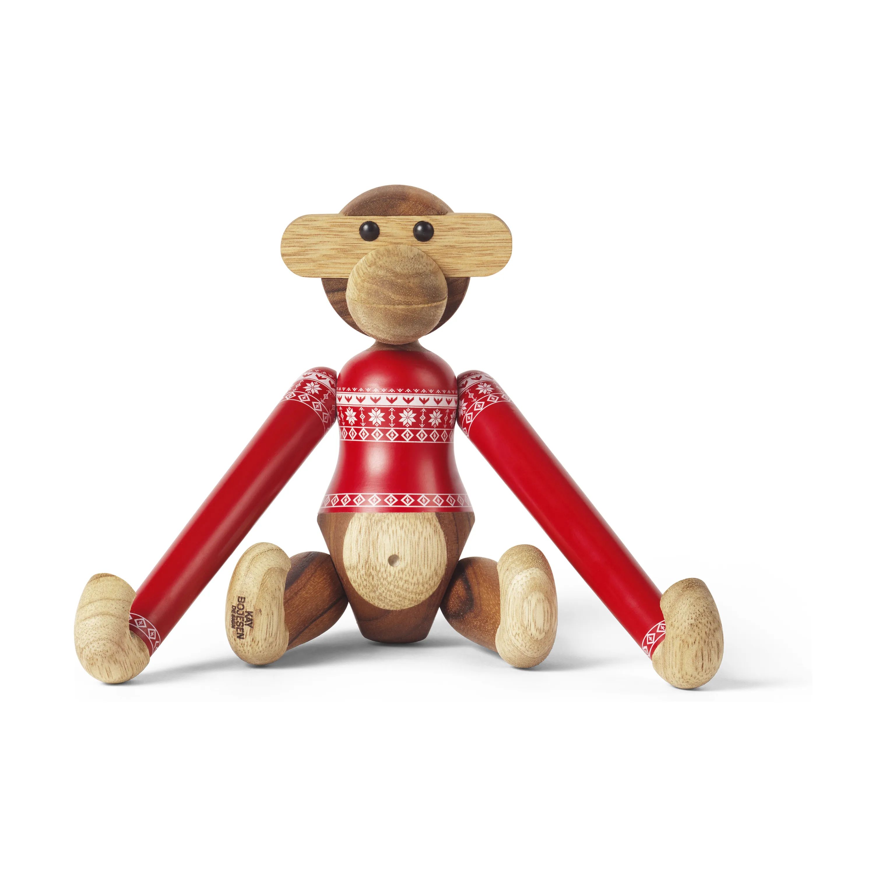 Kay Bojesen Dyrefigurer Monkey Abe m. julesweater - Lille i 18,5 cm, 1