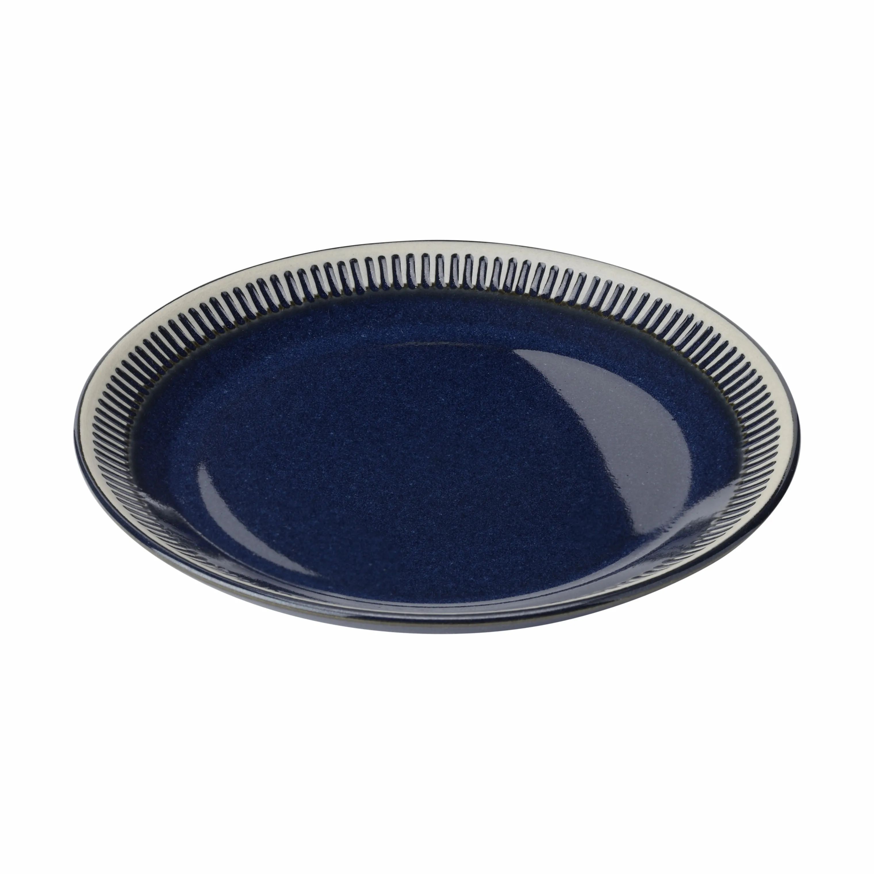 Knabstrup Keramik Kagetallerkener Colorit Kagetallerken i Navy blå, 19 cm, 4