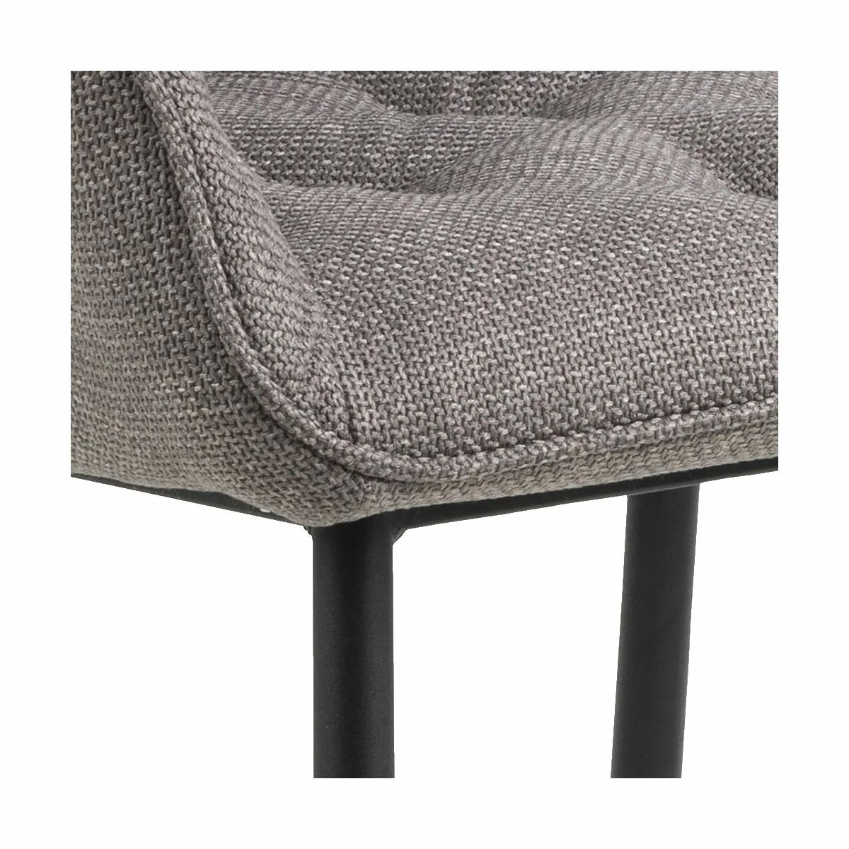 CASA Living Spisebordsstole Brooke Spisebordsstol - 2 stk. i lys gråbrun/sort, 4