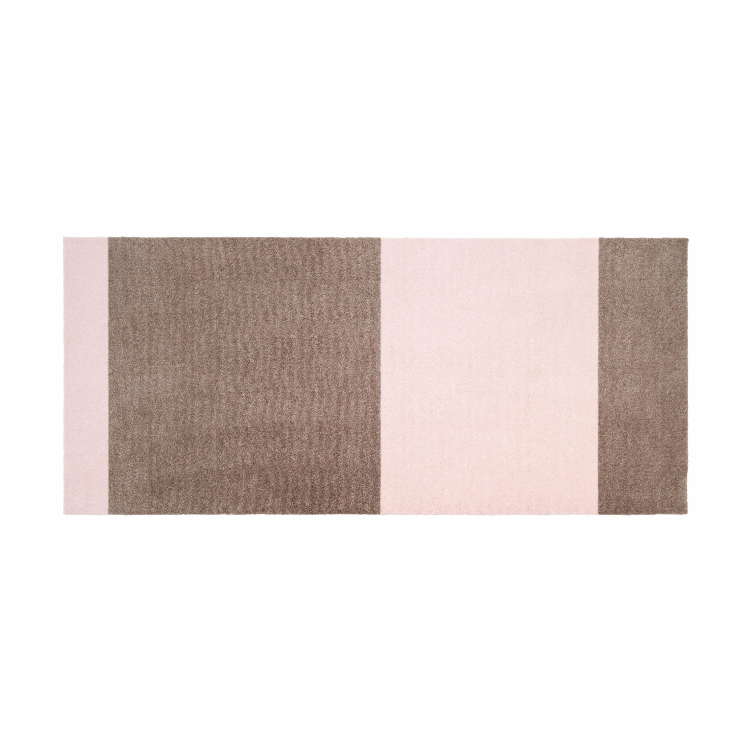 Tica Copenhagen Gulvtæpper Stripes Horisontal Gulvtæppe i Sand/rosa, B90 x L200 cm, 1