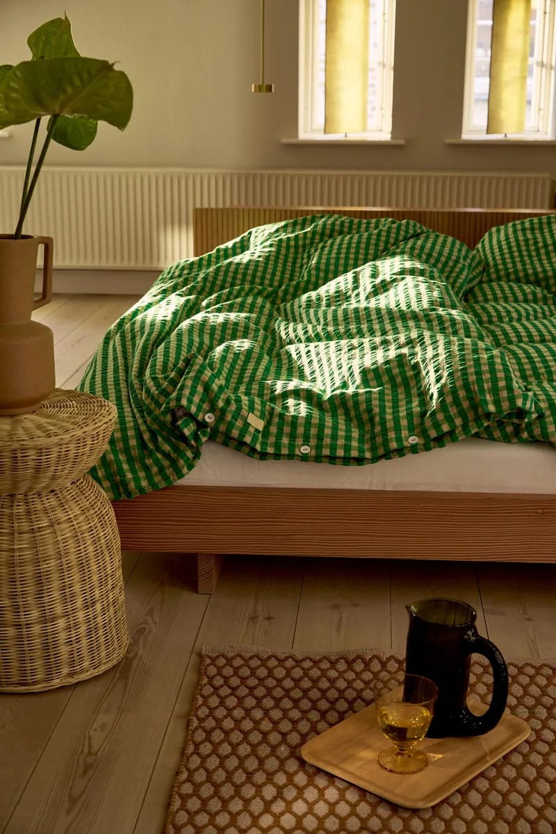 Juna Sengetøj Bæk&Bølge Sengetøj i grøn/sand, B140 x L220 cm, 5