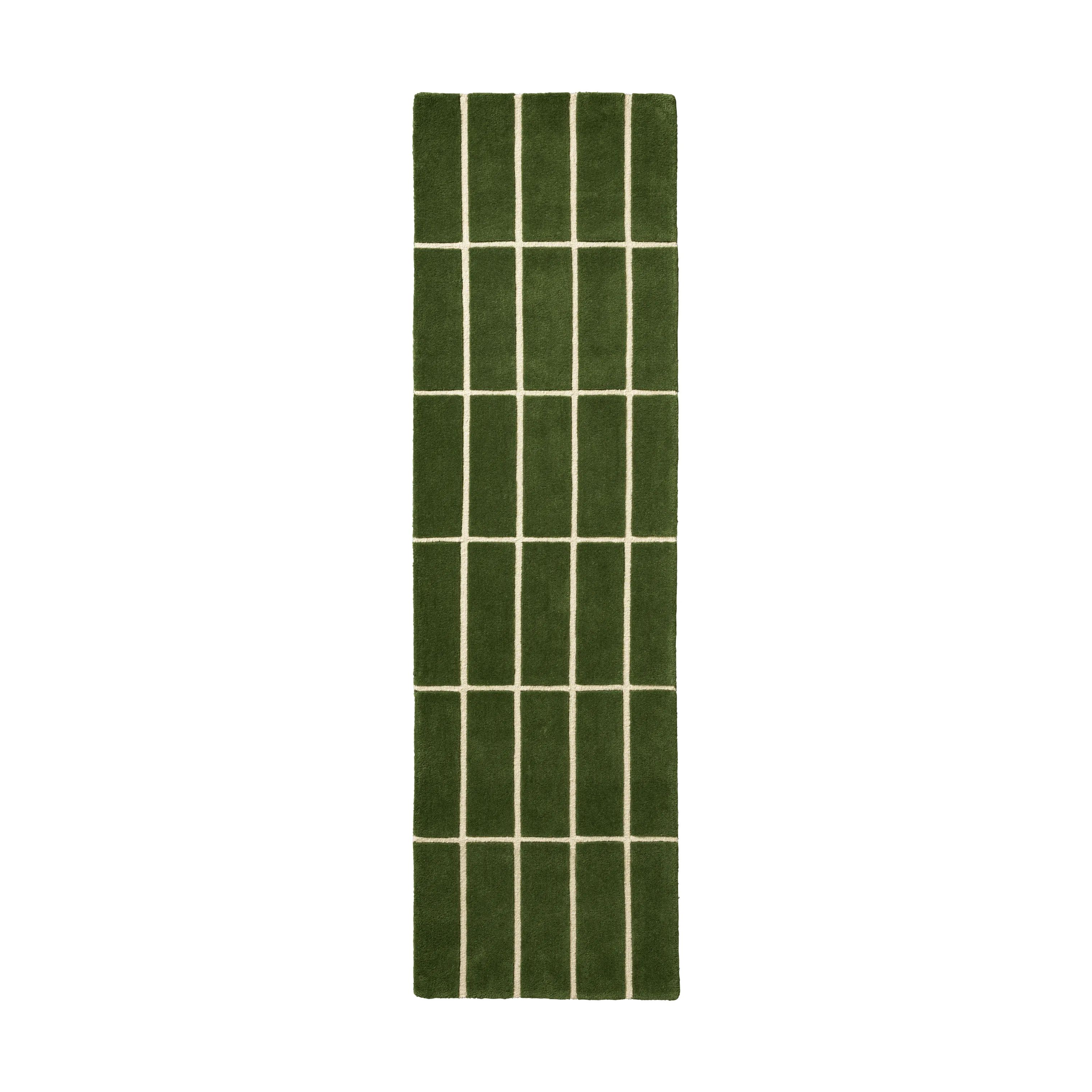 Marimekko by Brink & Campman Gulvtæpper Tiiliskivi Tæppeløber i Grøn, B70 x L245 cm, 1