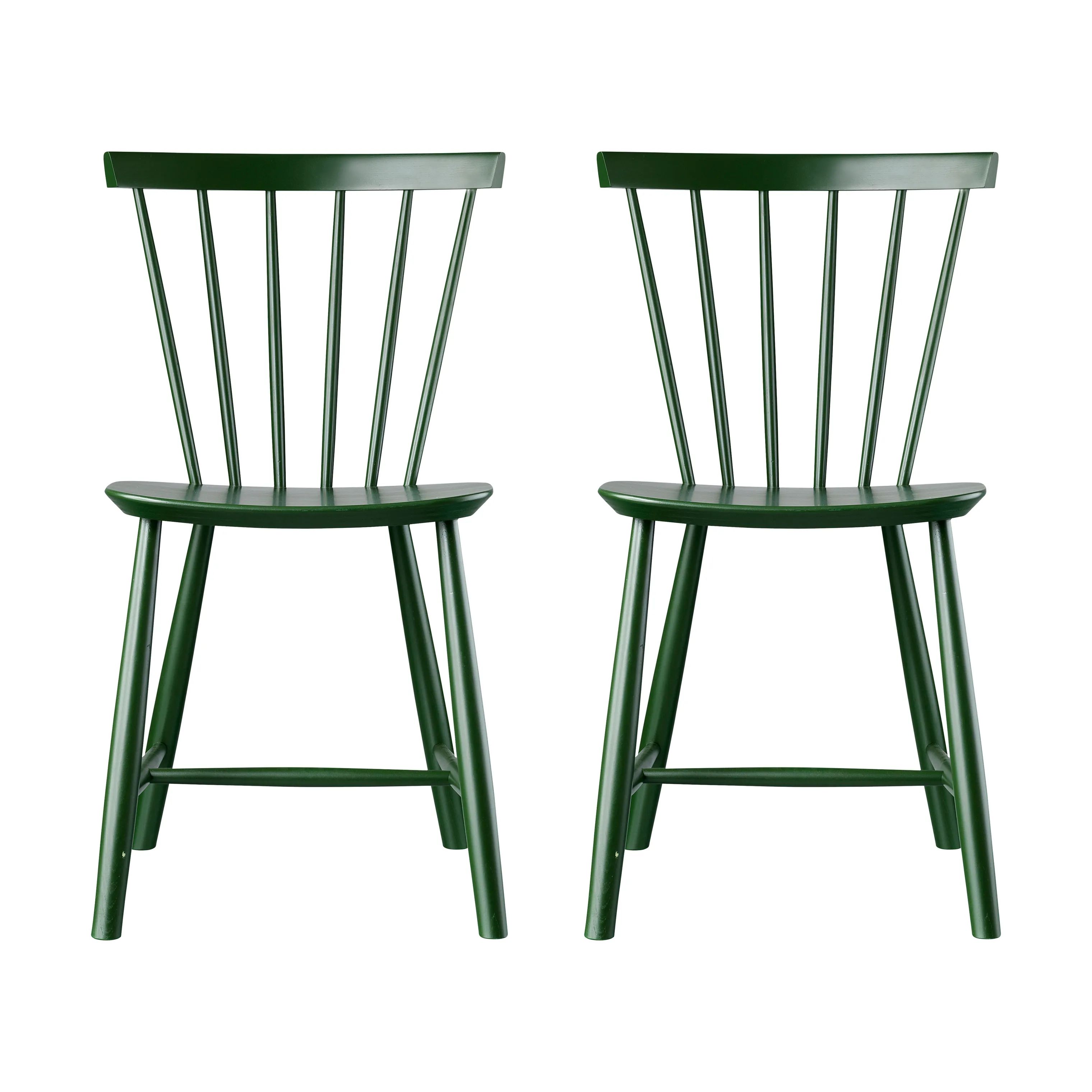 FDB Møbler Spisebordsstole J46 Spisebordsstol - 2 stk. i Bottle Green (Pantone 553C), 1