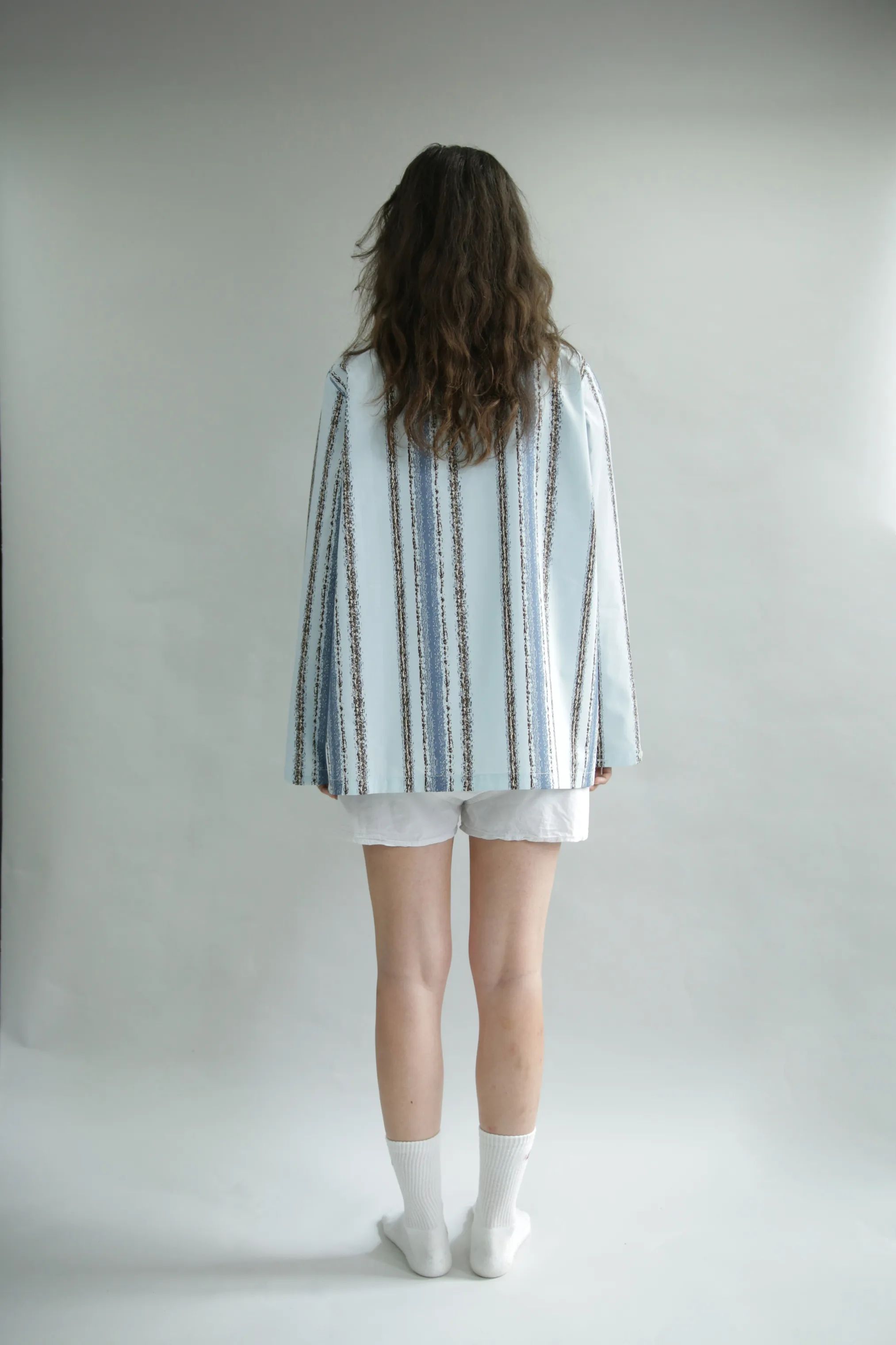 omhu x Mads Barfod Pyjamas Wave Grid Slumber Pyjamasskjorte i Aqua, XS/S, 8