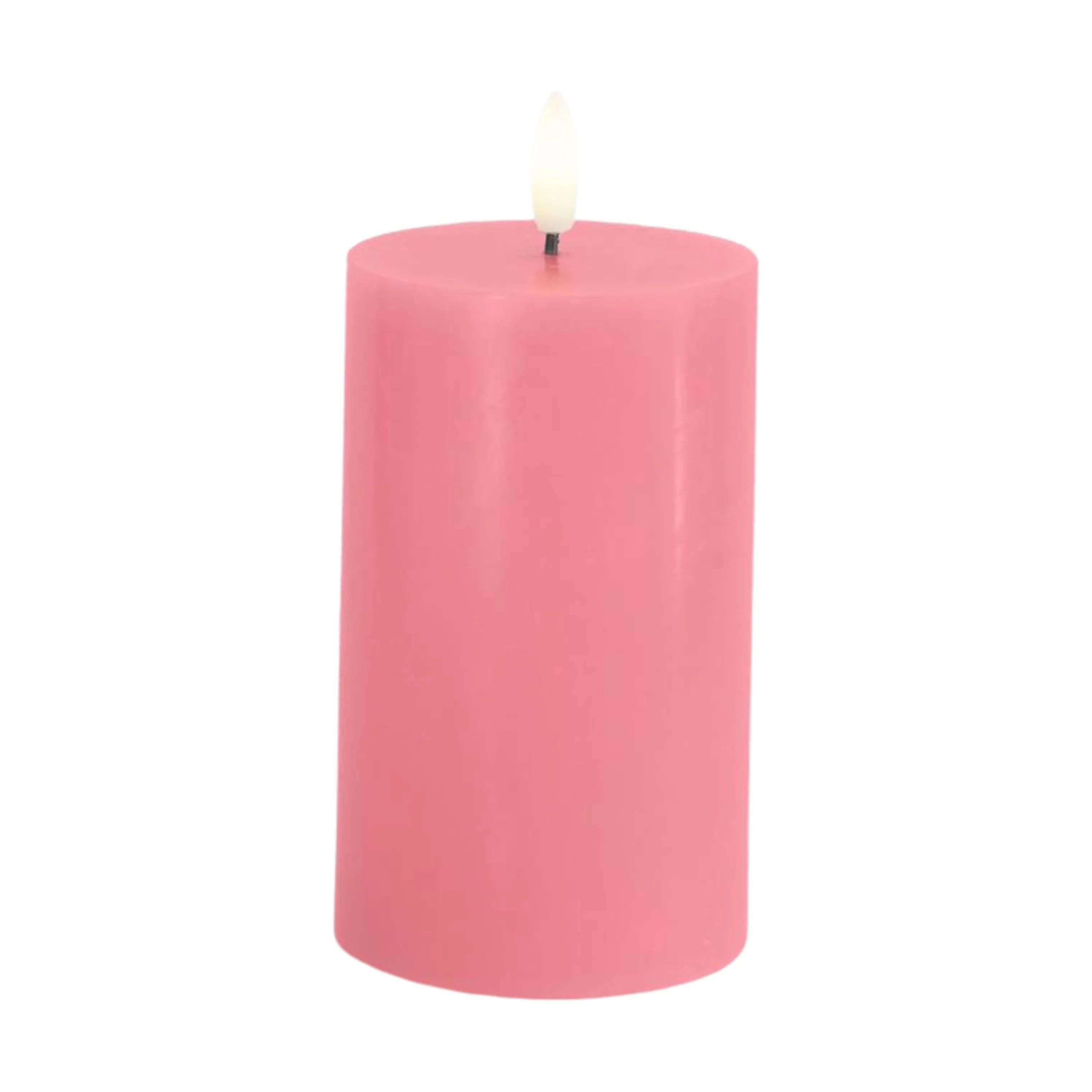 Sirius LED-lys Sille LED Bloklys i Old Rose, H12,5 x Ø7,5 cm, 1