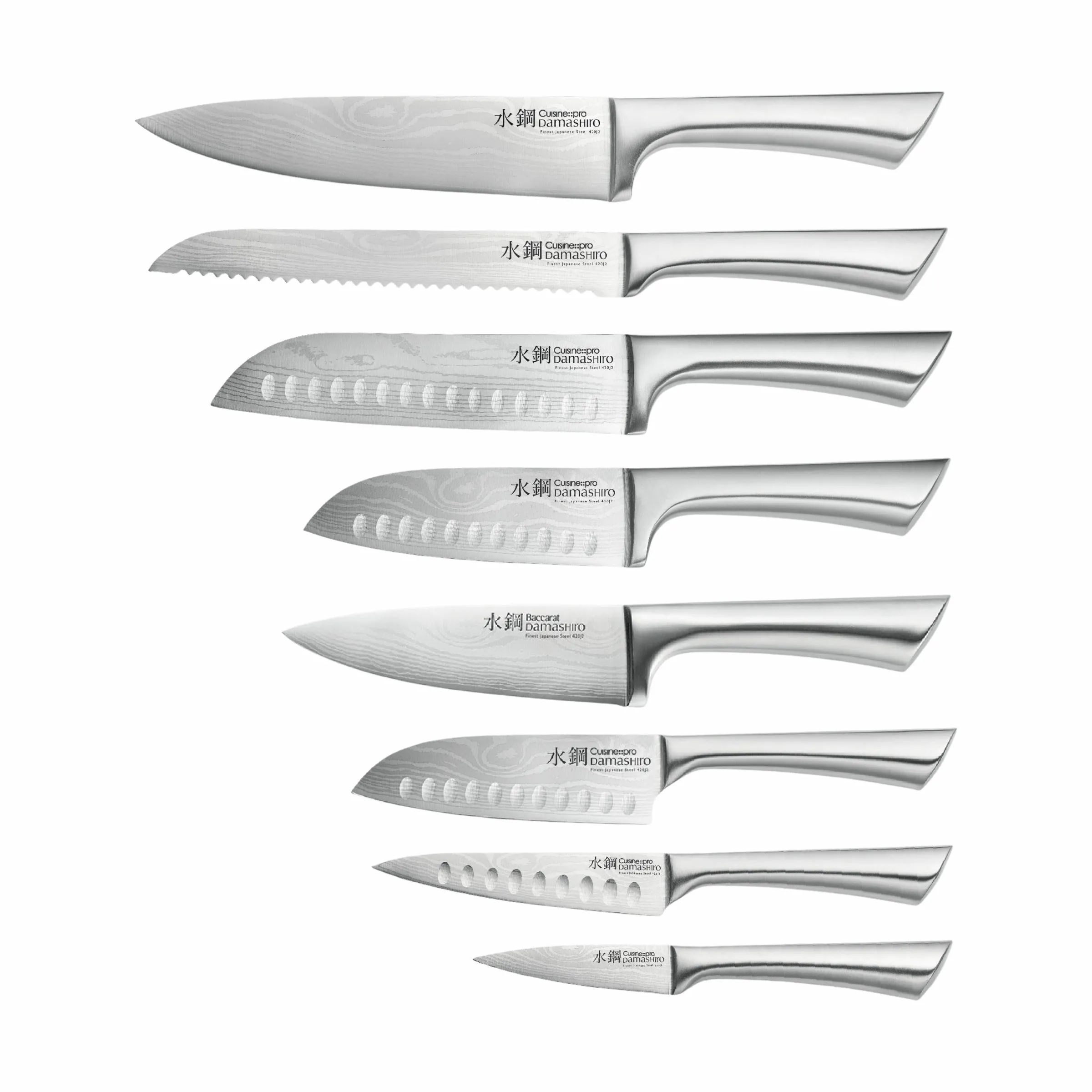 THE CUSTOM CHEF™ Knivblokke med knive Cuisine::pro®
Damashiro® Damashiro® Nami Knivblok - 9 dele i Sort/klar, 4