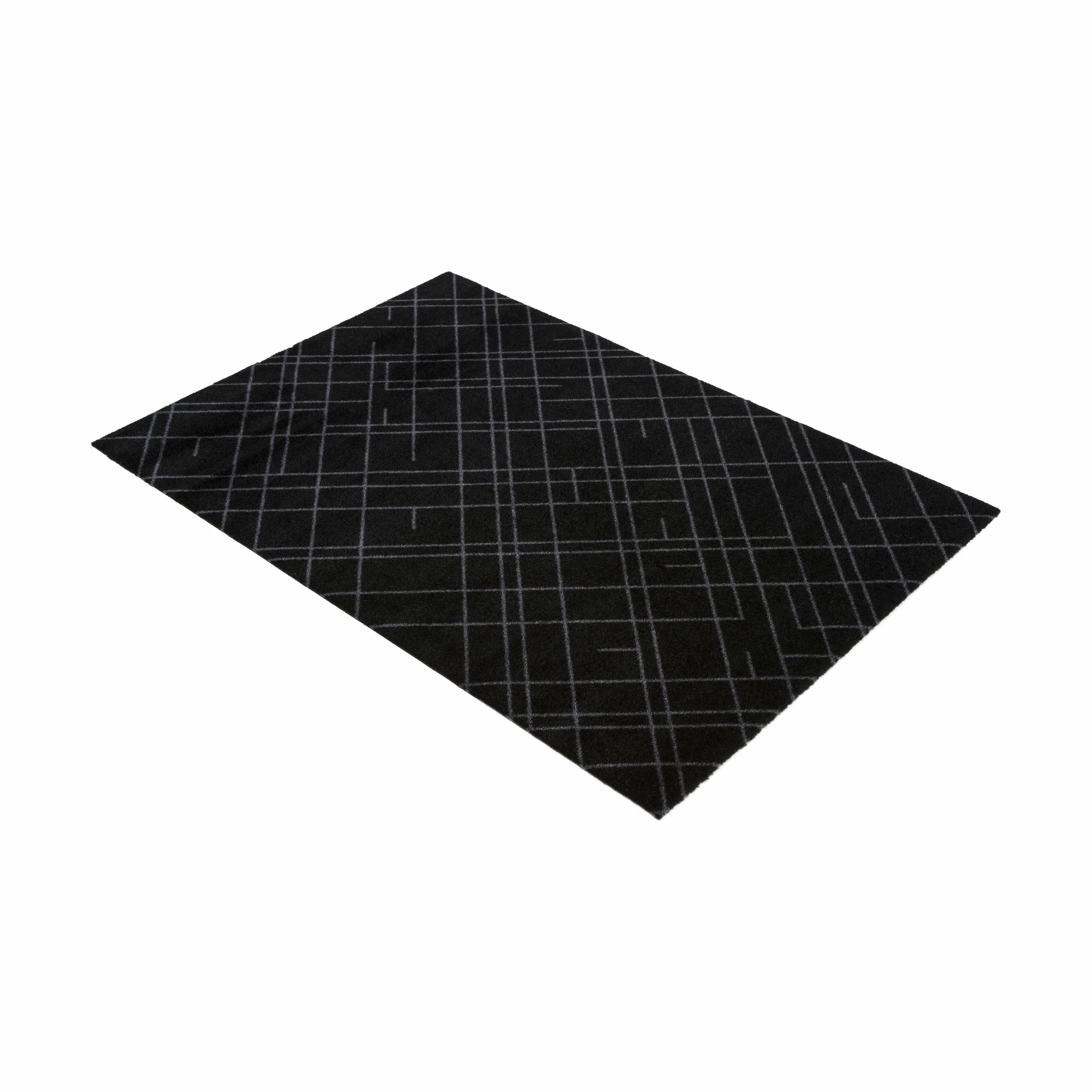 Tica Copenhagen Gulvtæpper Lines Gulvtæppe i Sort, B90 x L130 cm, 3