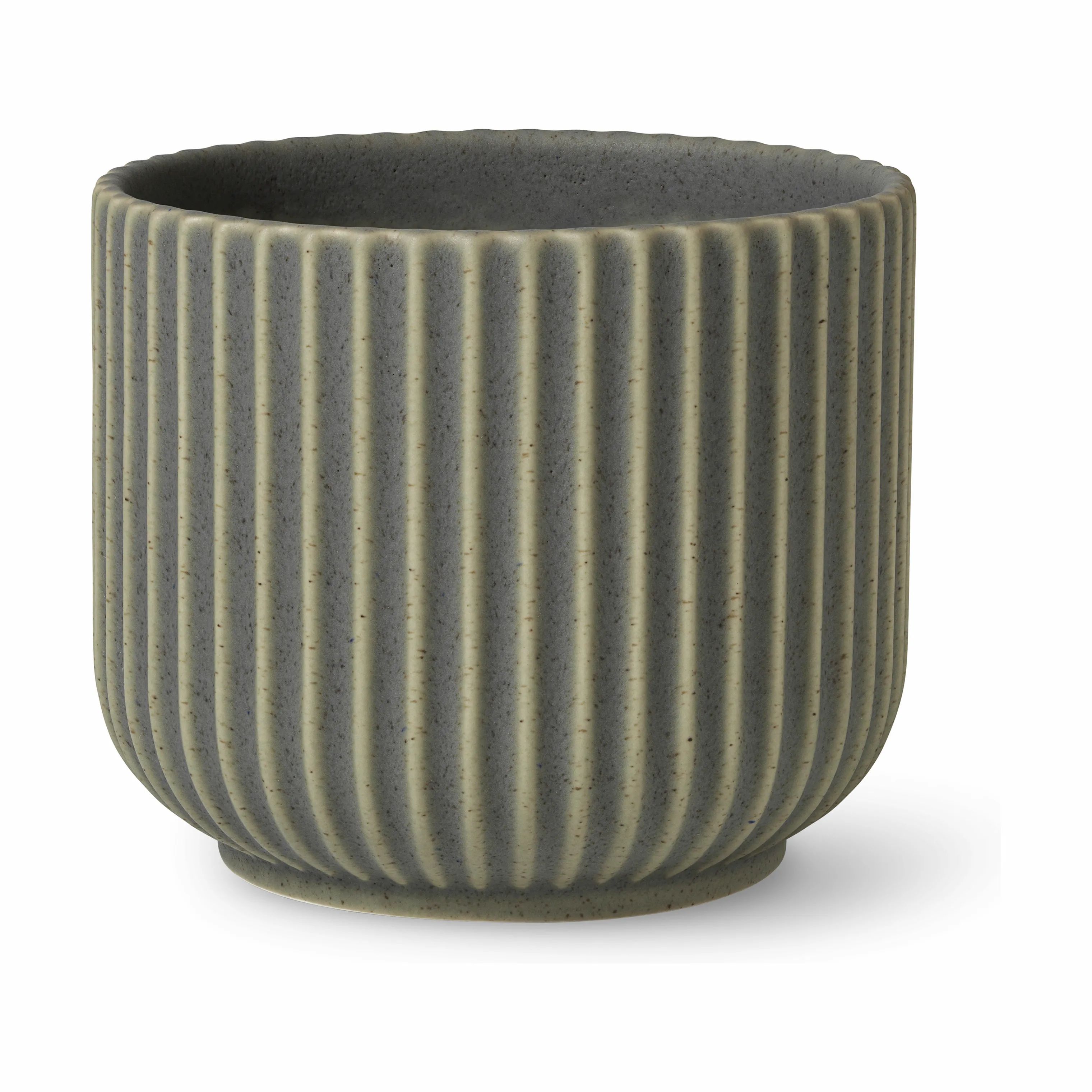 Lyngby Porcelæn Urtepotteskjulere Flowerpot Urtepotteskjuler i olivengrøn, 13 cm, 1