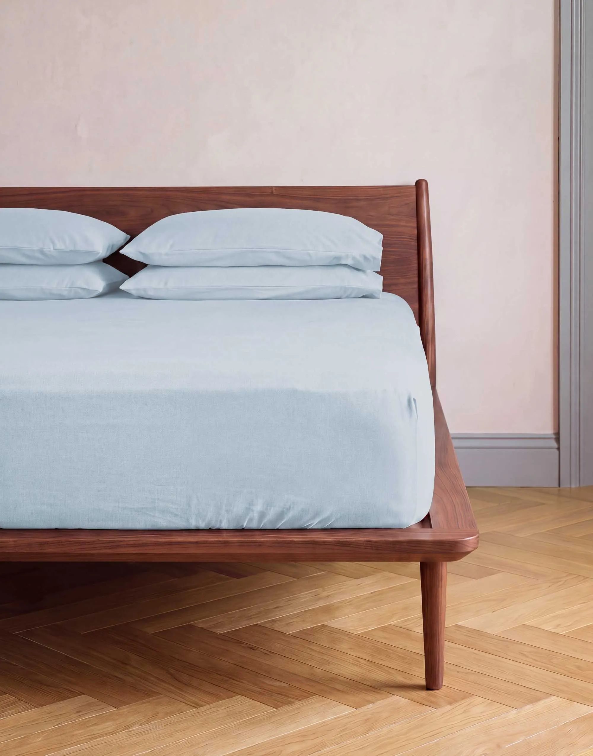 Essenza Lagner Fine Organic Jersey Boxlagen i Iceblue, B200 x L220 cm, 2