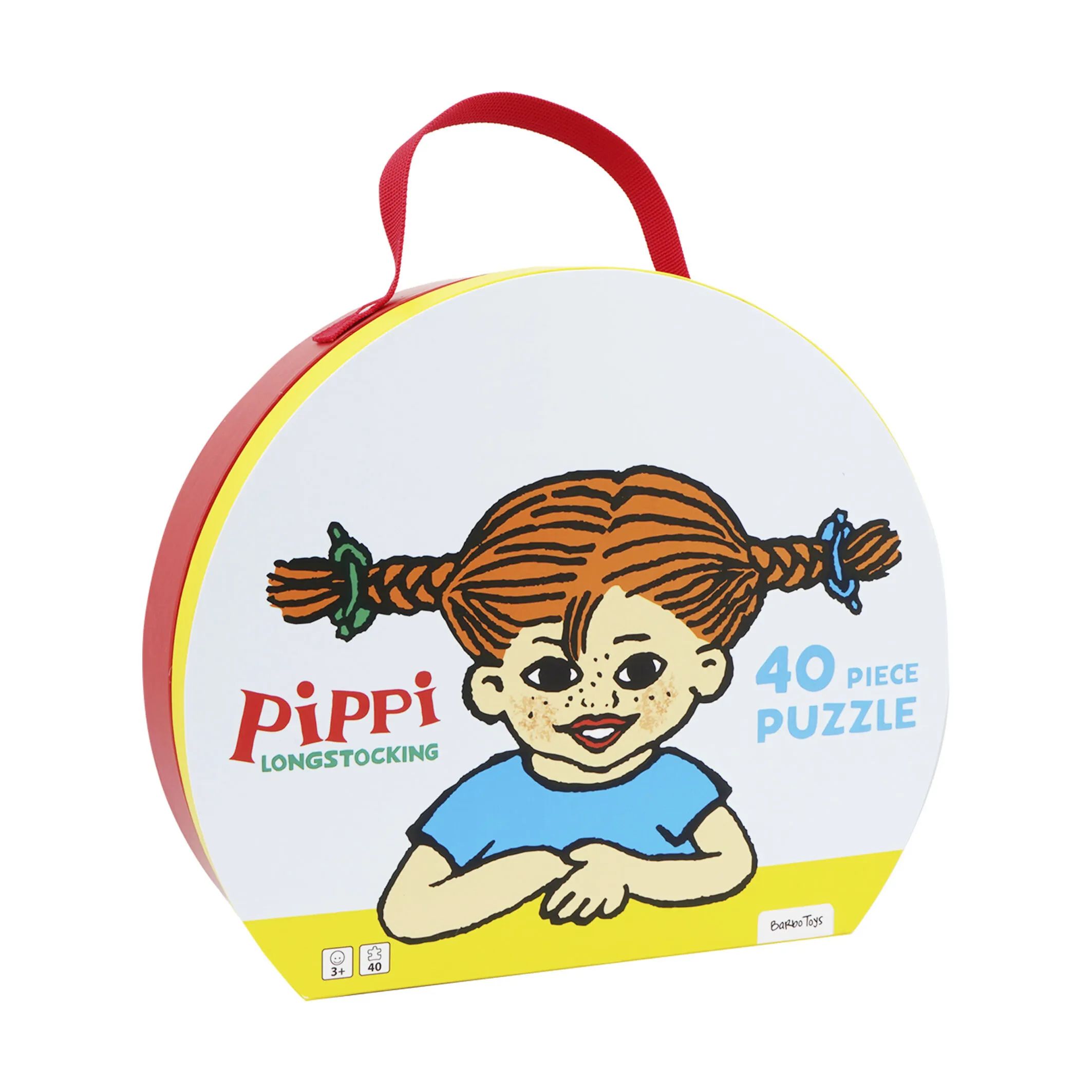 Barbo Toys Puslespil Pippi Langstrømpe Pippi Langstrømpe Puslespil i kuffert i Multifarvet, 3