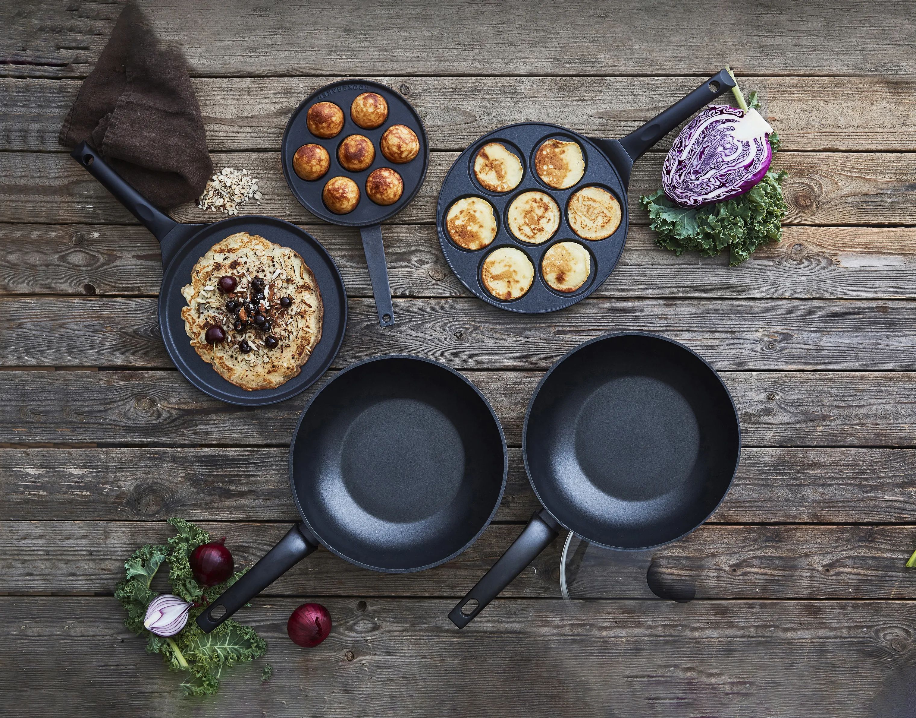 Cook & Baker Æbleskivepander Æbleskivepande i Sort, 3