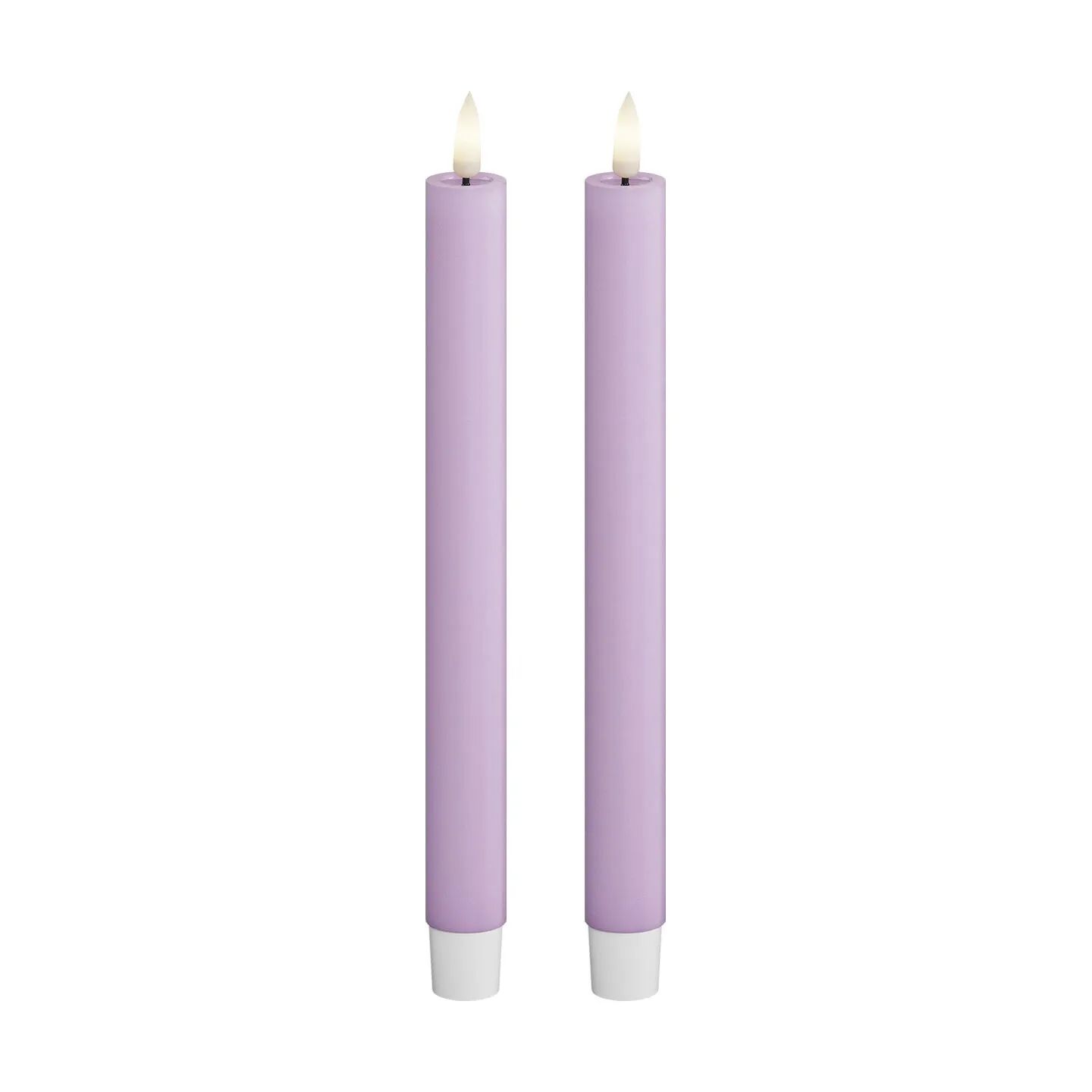Deluxe Homeart LED-lys Real Flame LED Kronelys - 2 stk. i Lavendel, 24 cm, 1