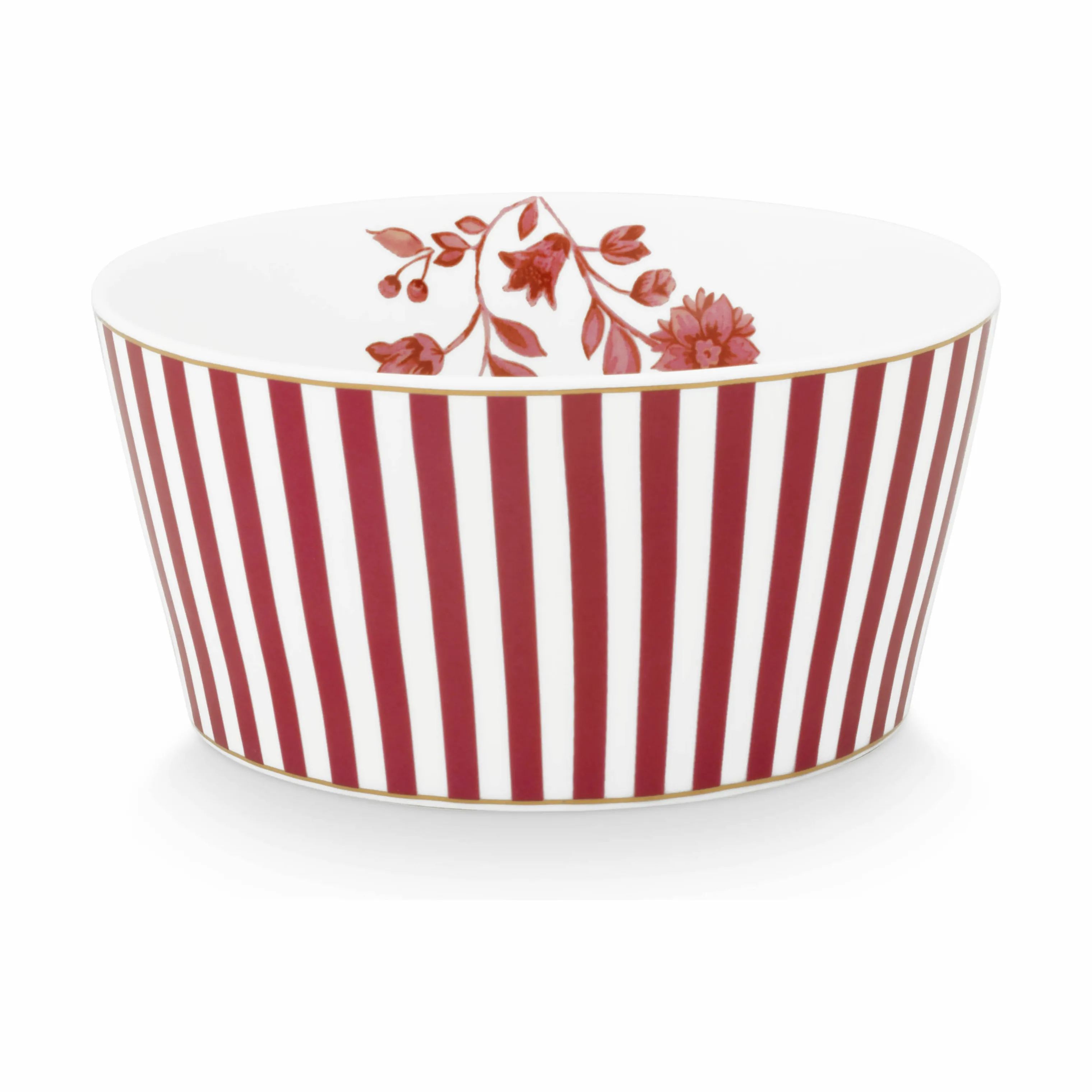 PIP Studio Skåle Royal Stripes Skål i Dark Pink, 12 cm, 1