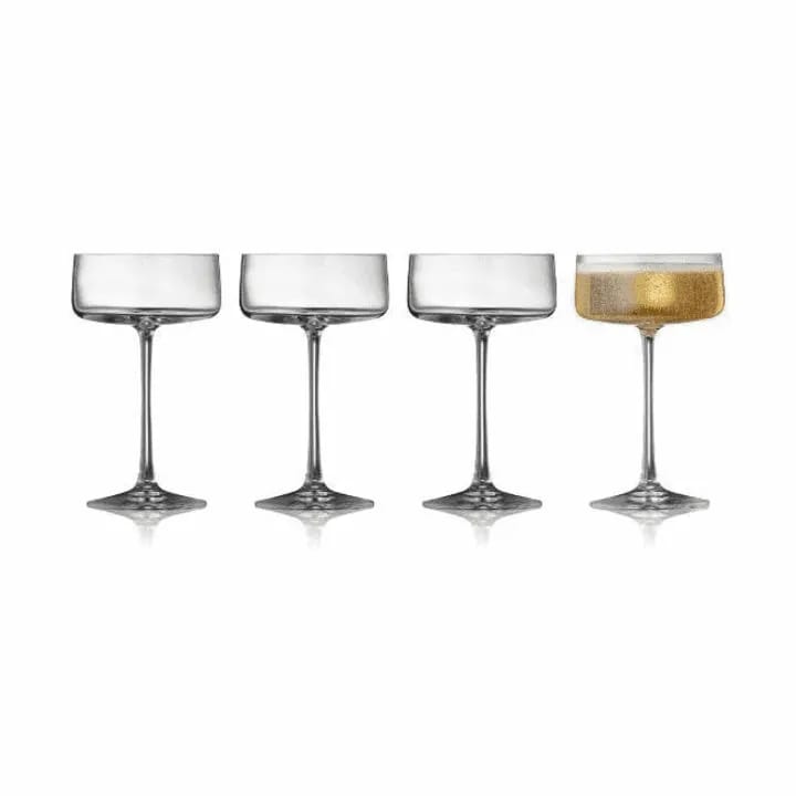 Lyngby Glas Champagneglas Zero Champagneglas - 4 stk. i Klar, 26 cl, 1