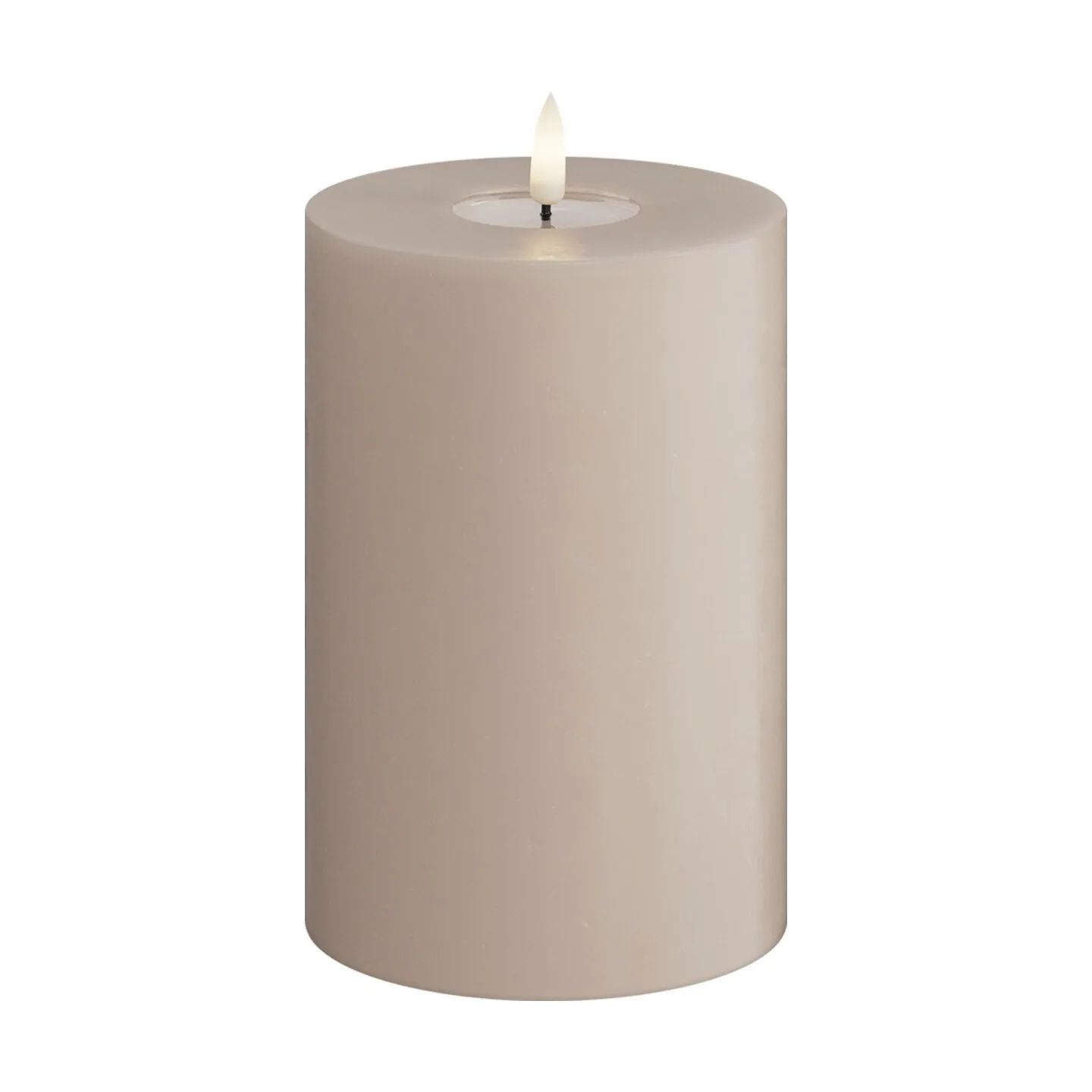 Deluxe Homeart LED-lys Real Flame LED Bloklys i Rose, 15 cm, 1