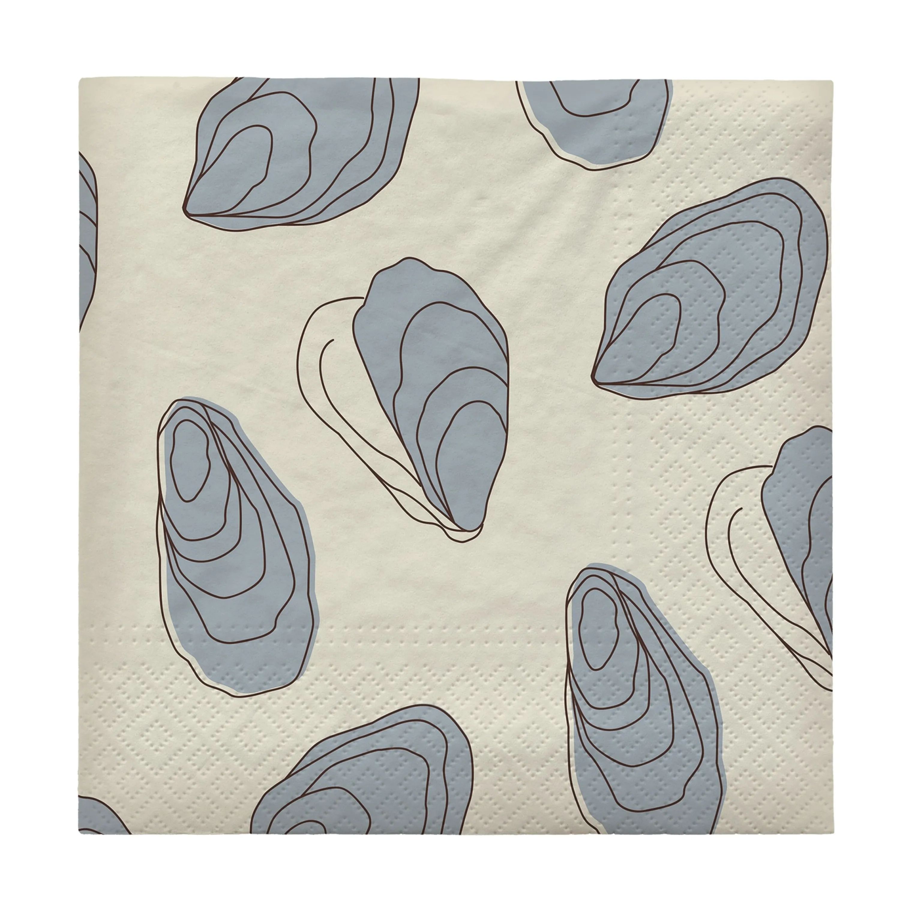 Broste Copenhagen Papirservietter Oyster Papirserviet i Blå, 1
