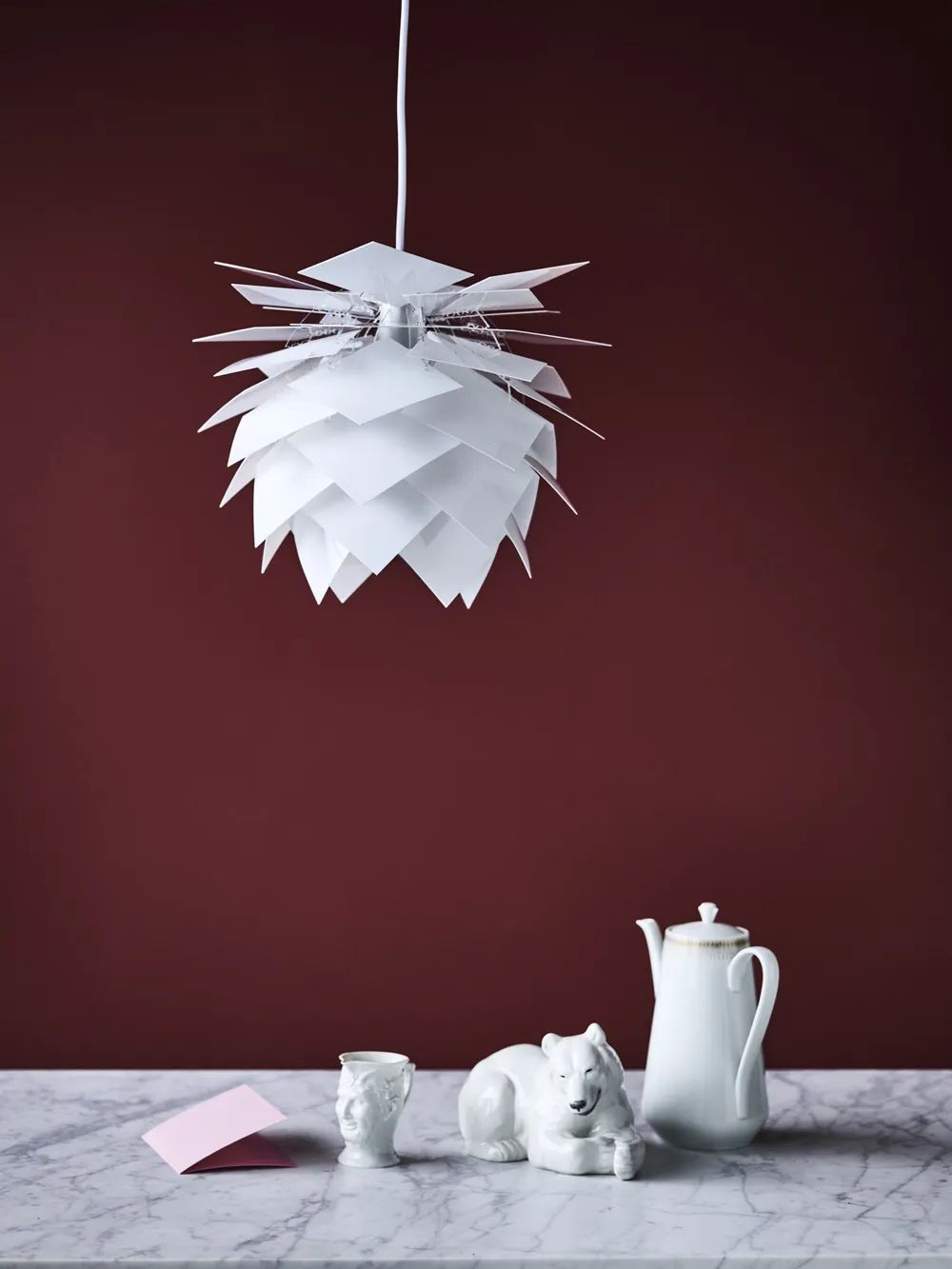 Dyberg Larsen Pendler PineApple Pendel i Hvid, 45 cm, 4
