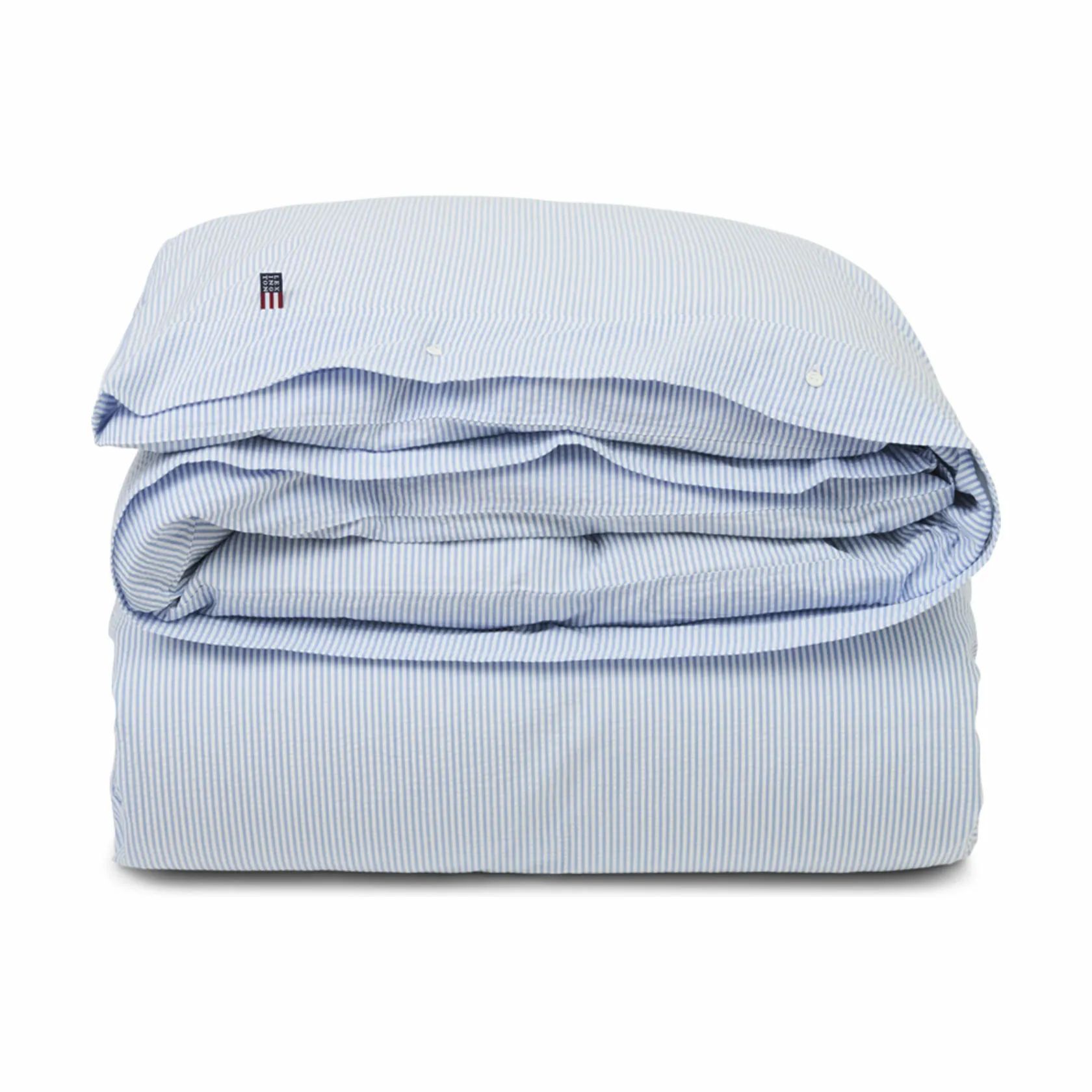 Lexington Sengetøj Icons Seersucker Dynebetræk i Blue/White, B140 x L220 cm, 1