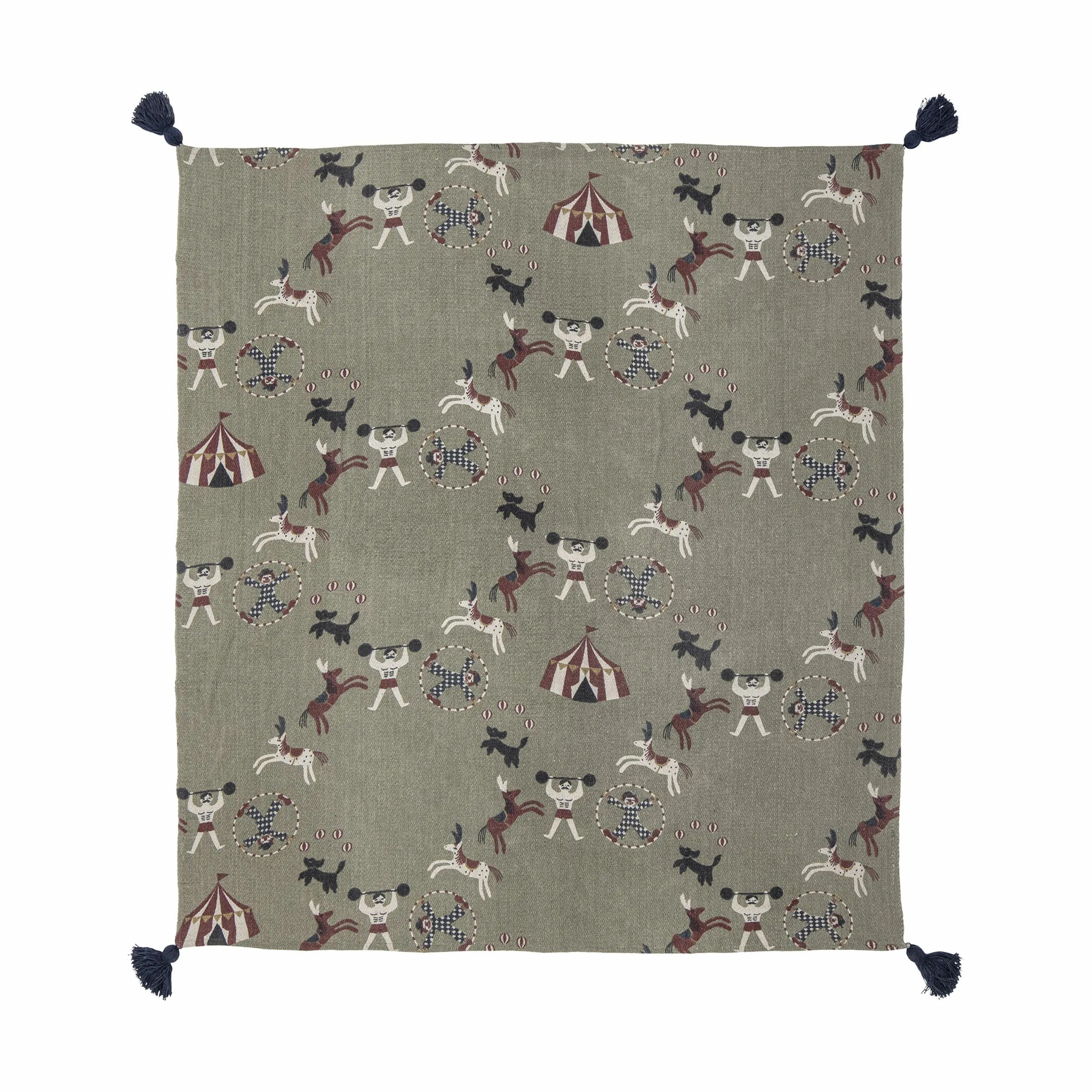 Bloomingville Plaider Loome Plaid i grøn, 2
