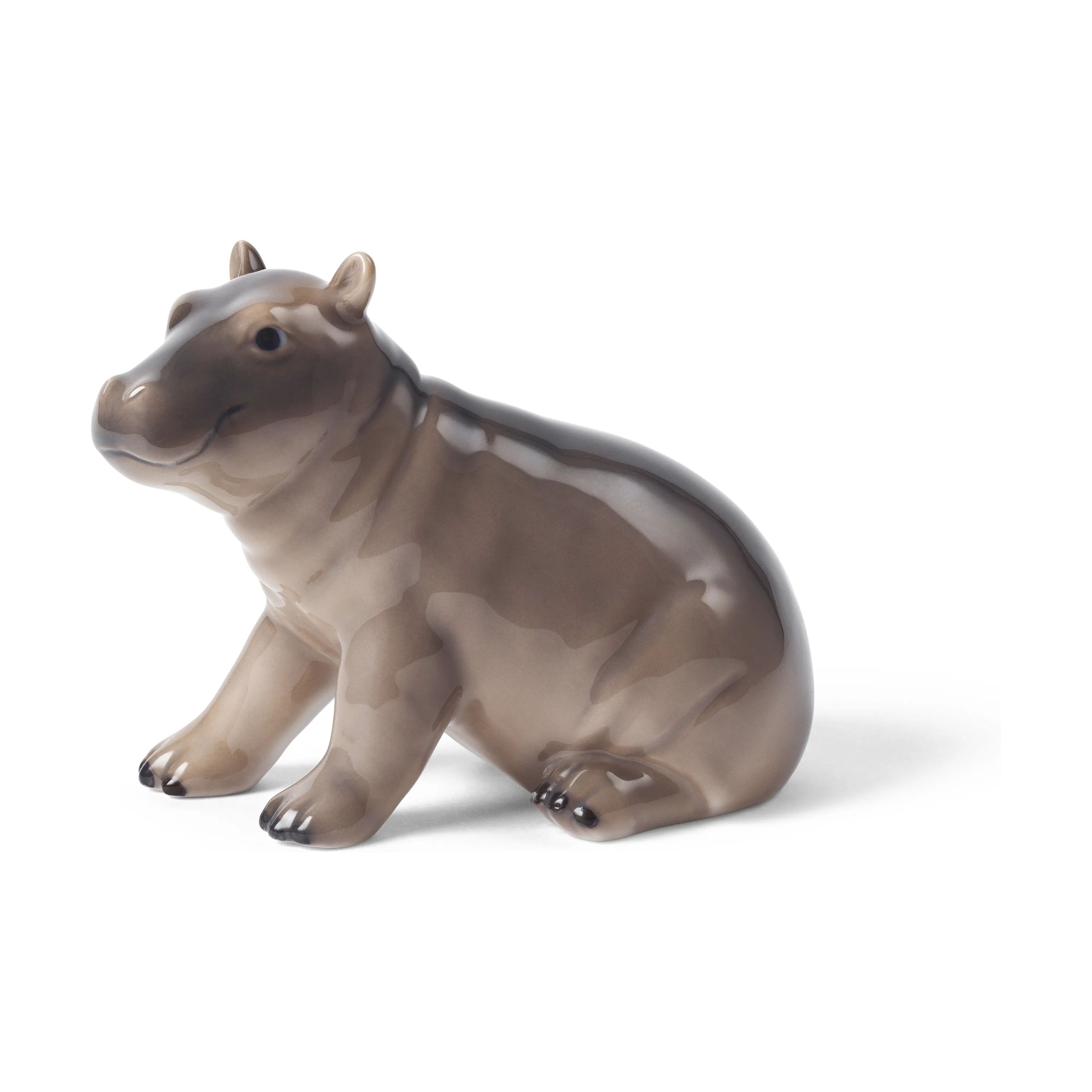 Royal Copenhagen Dyrefigurer Samlerartikler Årsfigur 2026 - Babyflodhest i Grå, 2