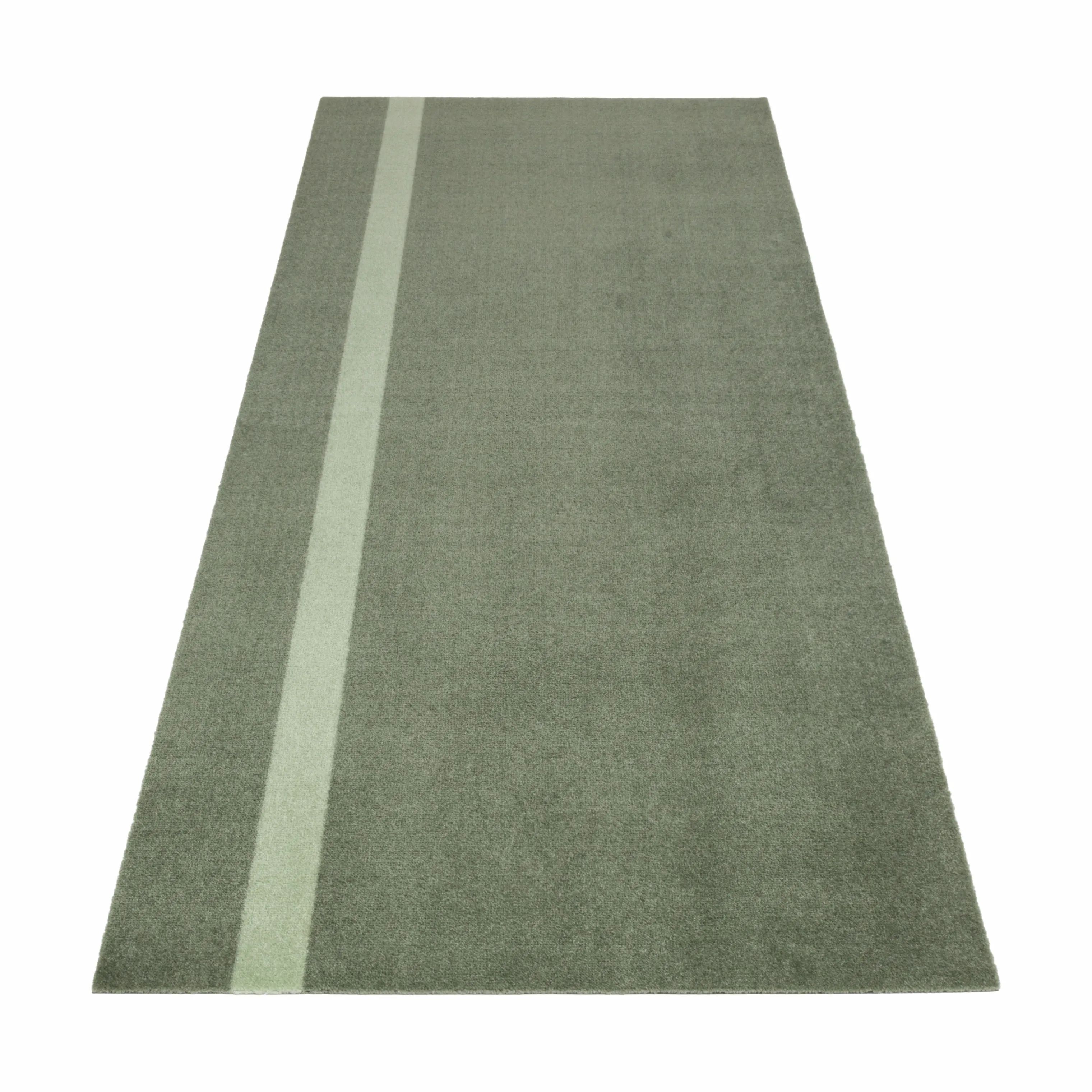 Tica Copenhagen Gulvtæpper Stripes Vertikal Gulvtæppe i Lysgrøn/støvetgrøn/mørkegrøn, B90 x L200 cm, 1