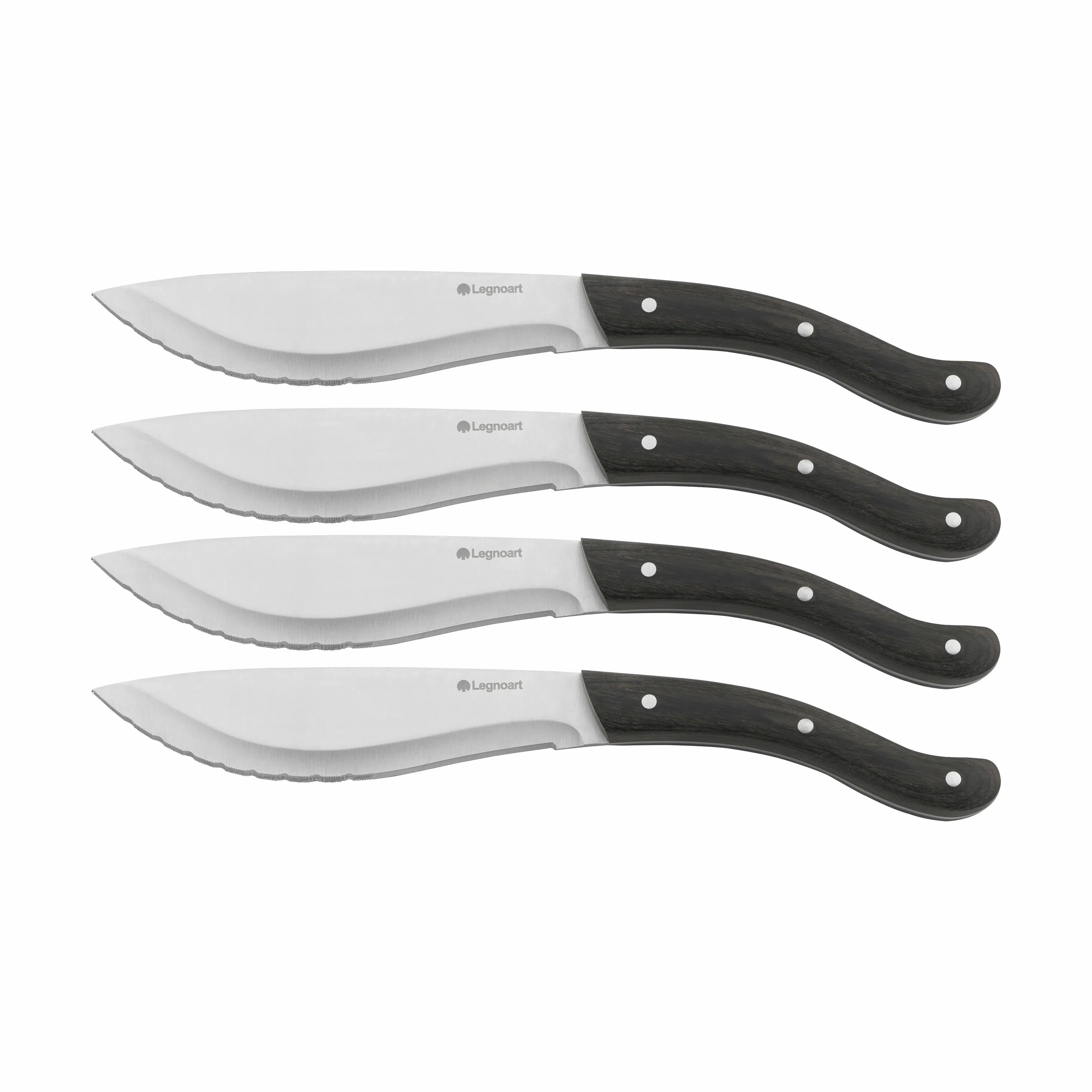 Legnoart Steakknive Tomhawk Tomahawk Steakknive - 4 stk. i Mørkt træ, 1