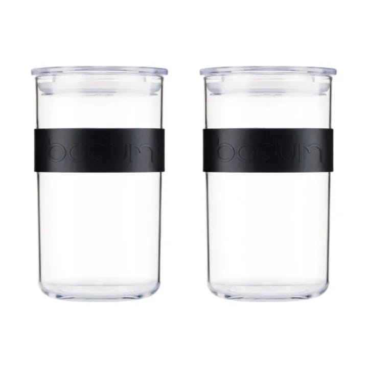 Bodum Opbevaringsglas Presso Opbvaringsglas - 2 stk. i Sort, 1 L, 1
