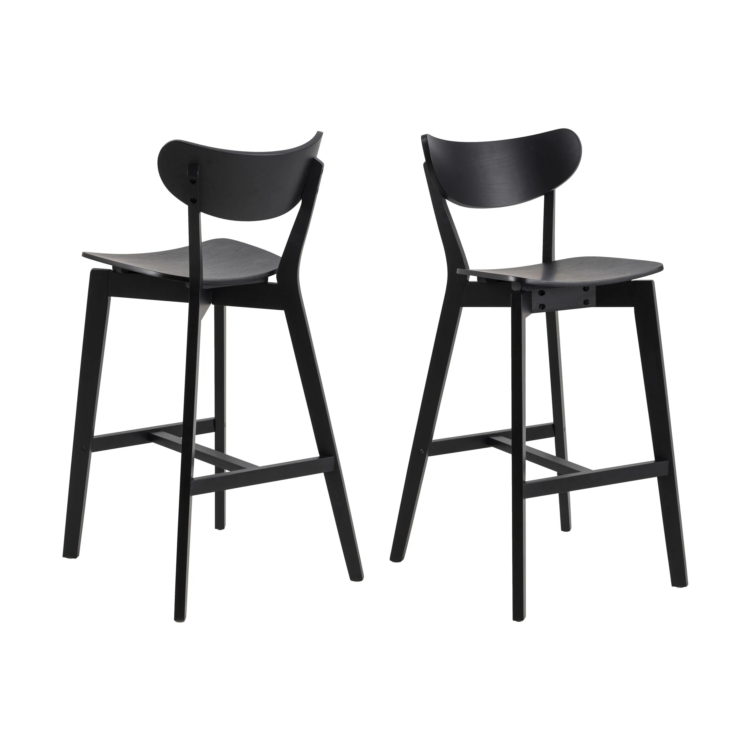 CASA Living Barstole Roxby Barstol - 2 stk i Mat sort, 3