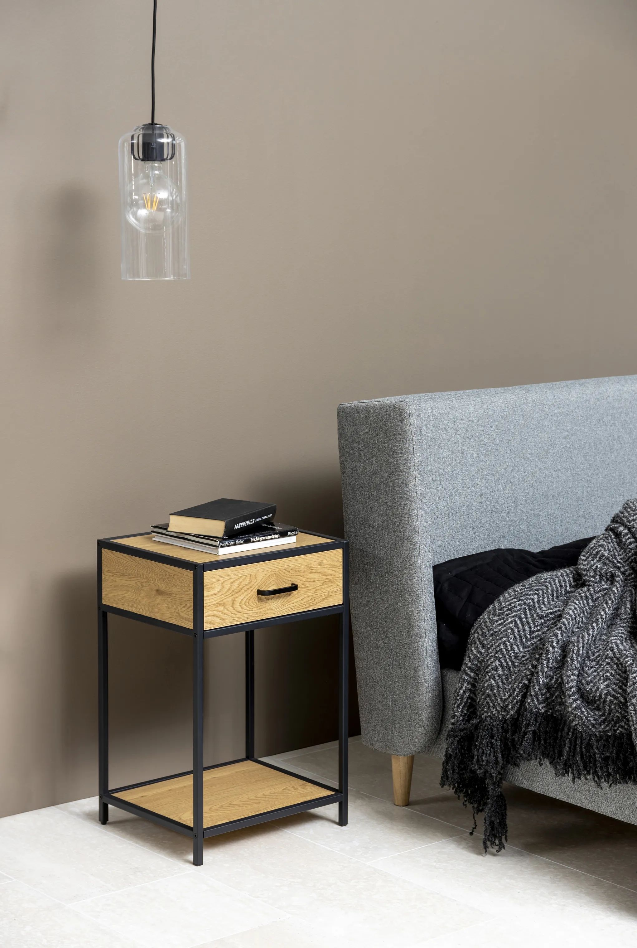 CASA Living Sengeborde Seaford Natbord i natur/sort, 2