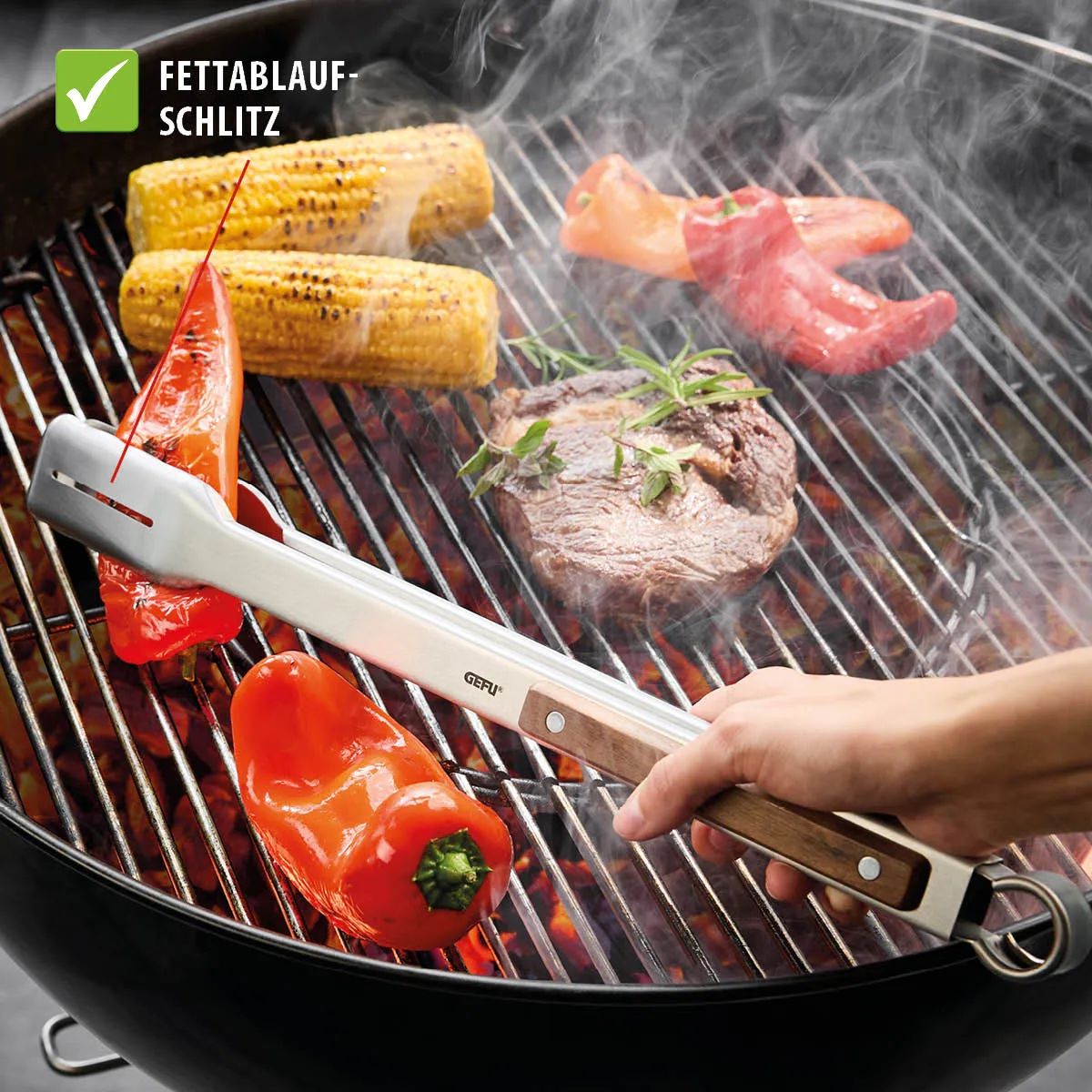 Gefu Grillredskaber Serino Grilltang i Sølvfarvet, 2