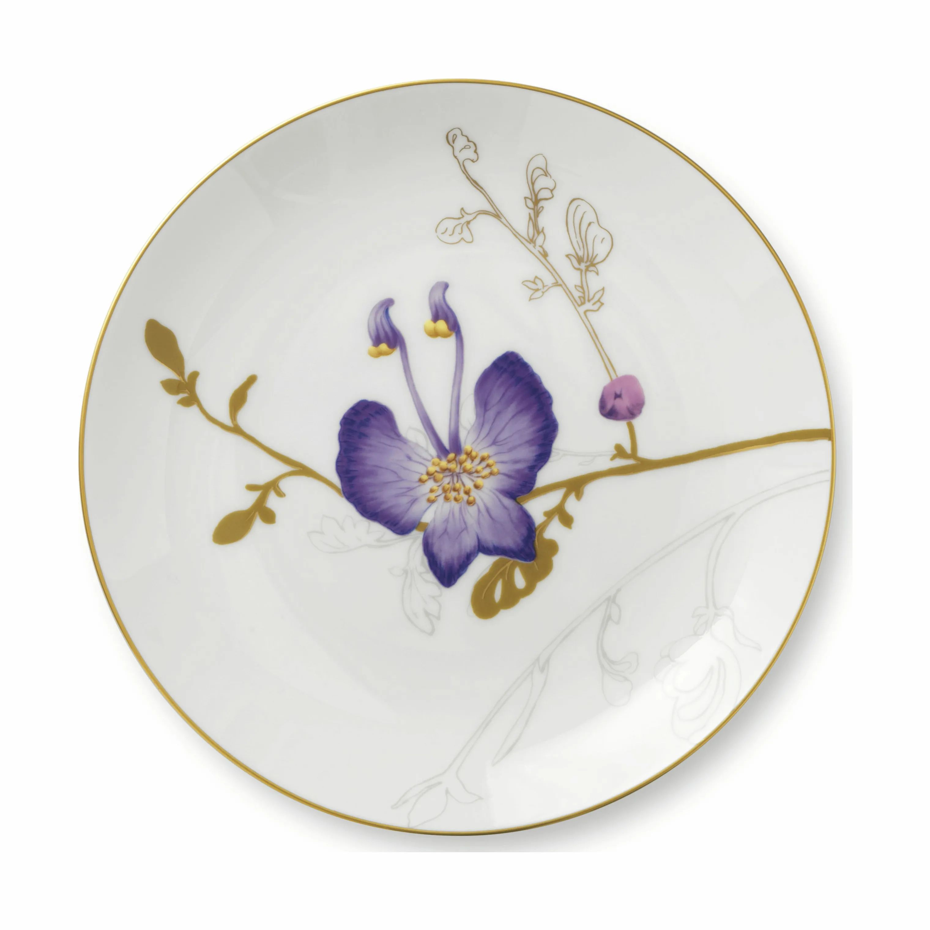 Royal Copenhagen Frokosttallerkener Flora Tallerken - Stedmoderblomst i Stedmoderblomst, 22 cm, 1