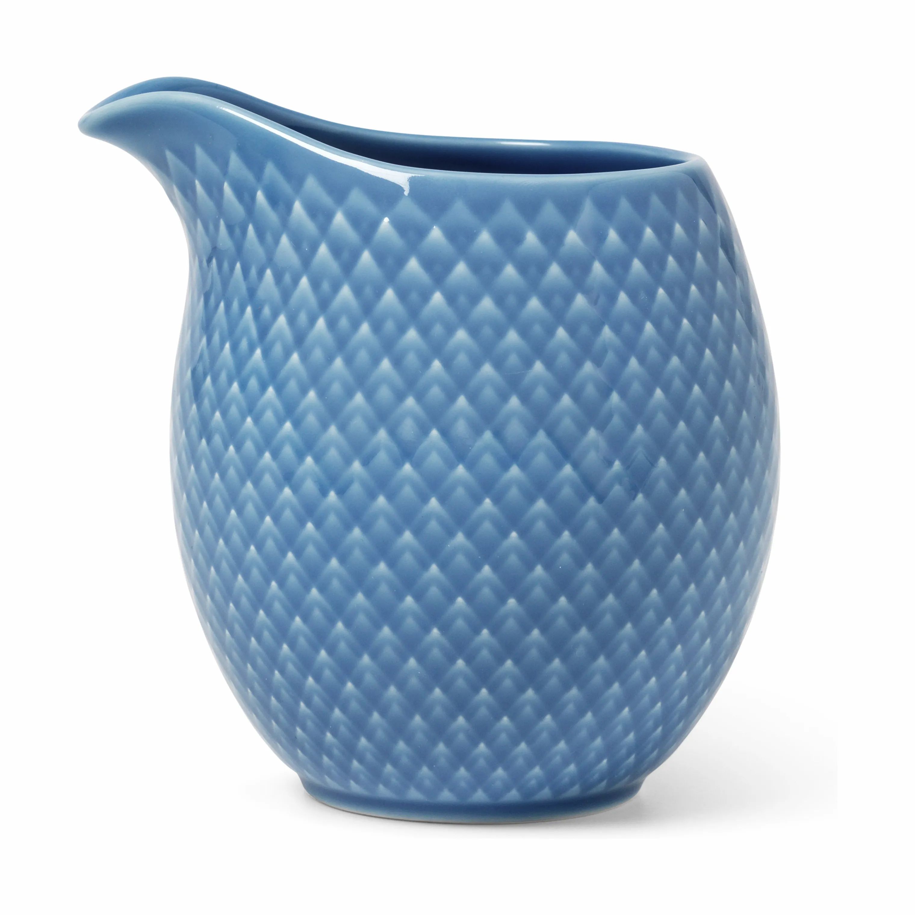 Lyngby Porcelæn Mælke- og flødekander Rhombe Color Mælkekande i Blå, 39 cl, 1