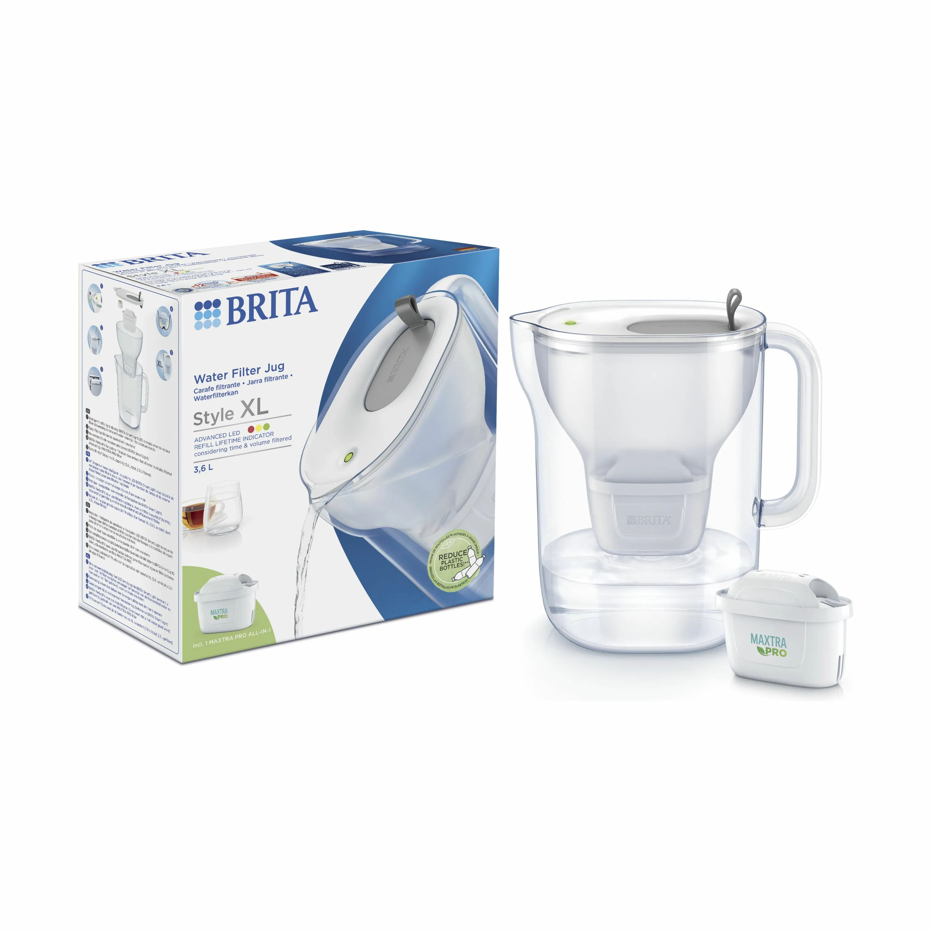 Brita Øvrigt køkkengrej Style Vandfilterkande i Plast/grå, 2