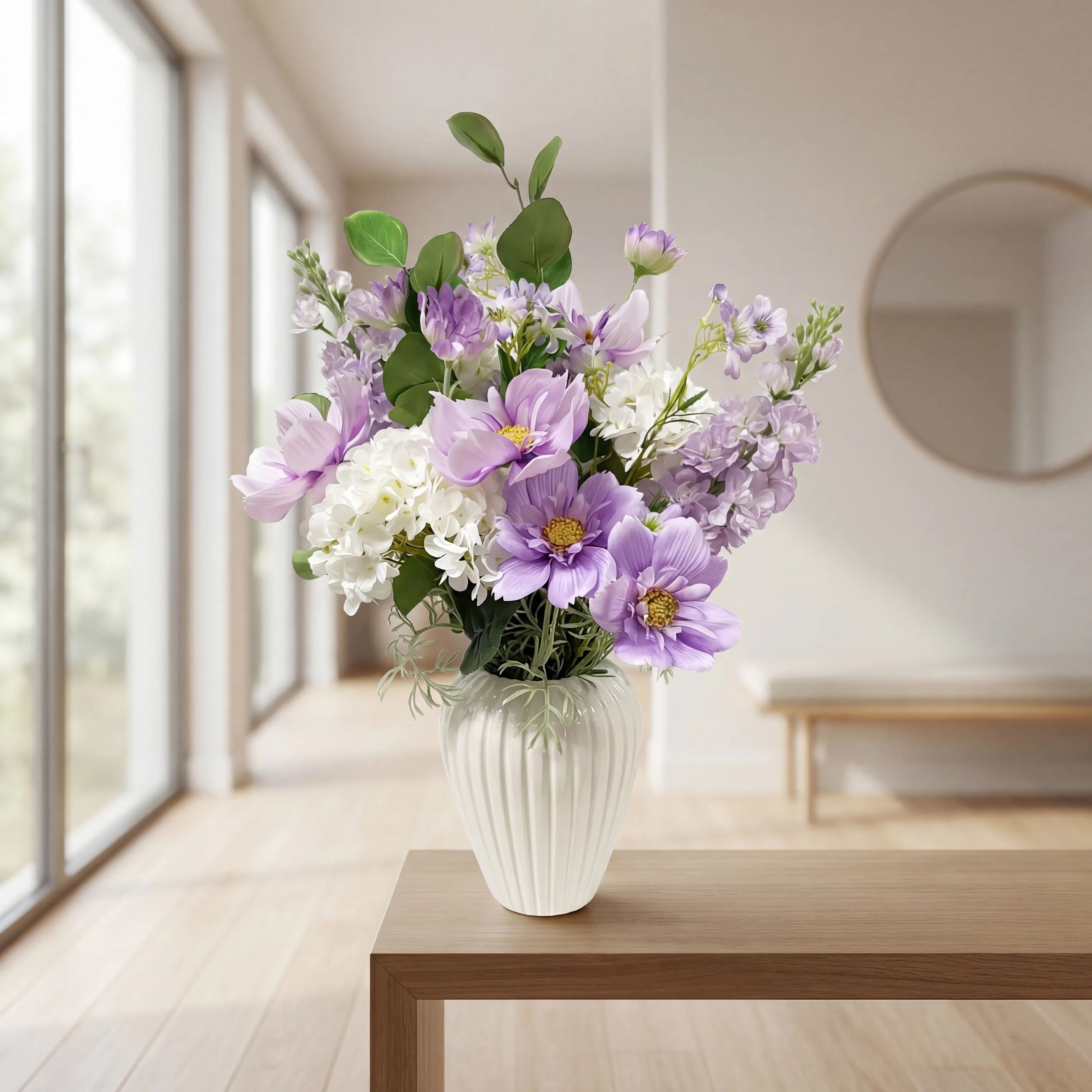 everbloom Kunstige blomster Kunstig Blomsterbuket i Lilla/grøn 2, 2