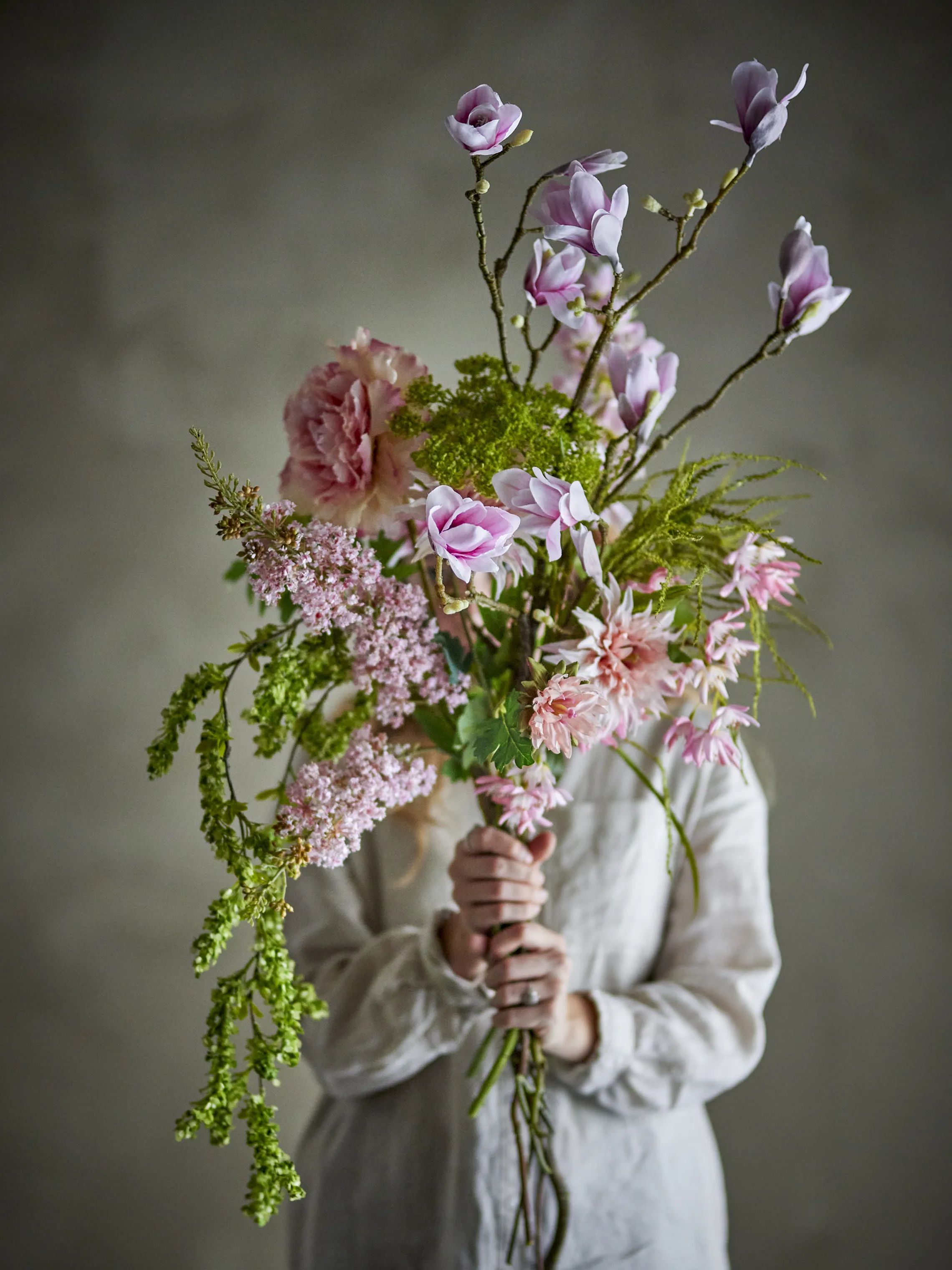 Bloomingville Kunstige blomster Kunstig Buket - Breeze i Lyserød/Grøn, 3