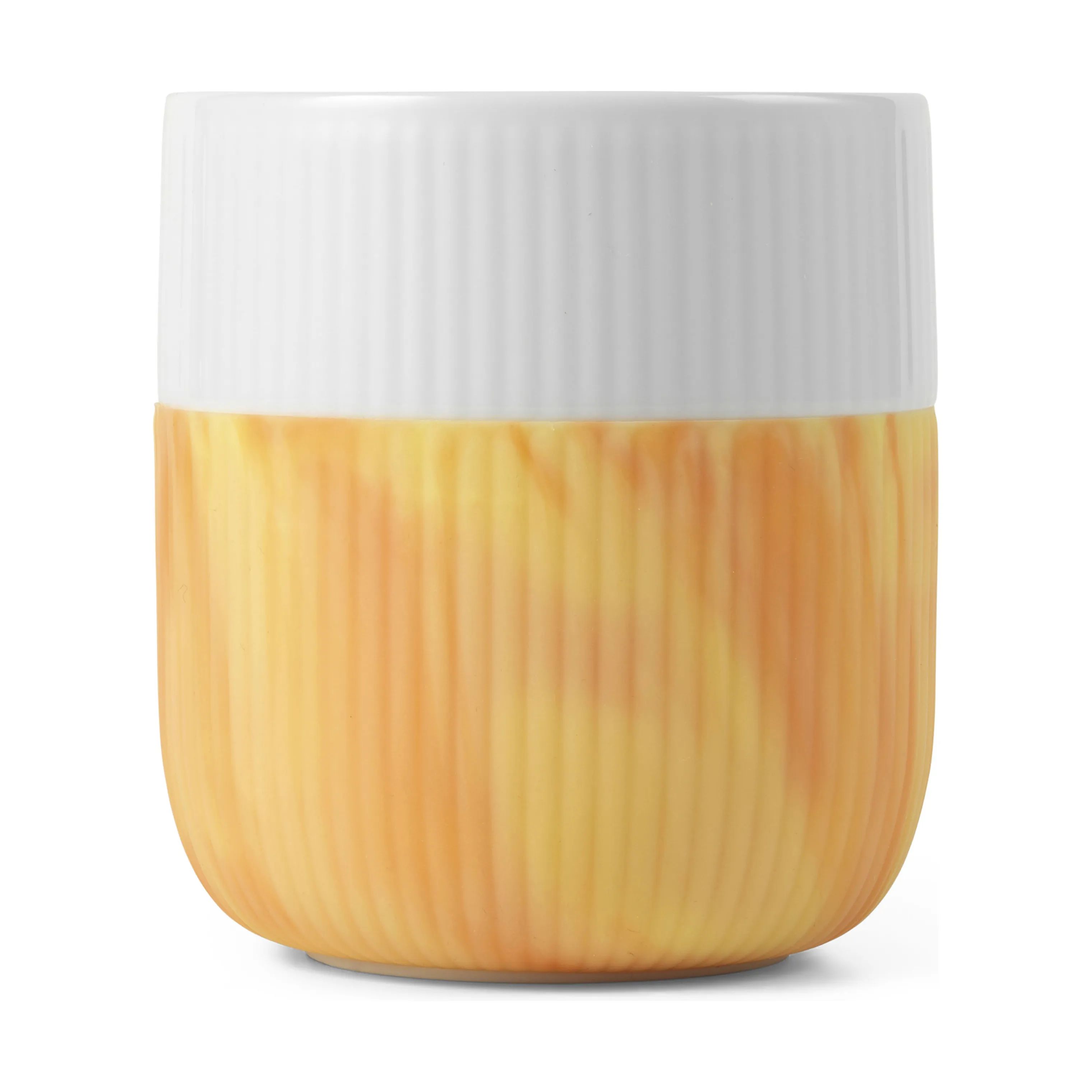 Royal Copenhagen Krus og kopper uden hank Riflet Contrast Marble Krus i Fiery Yellow, 1