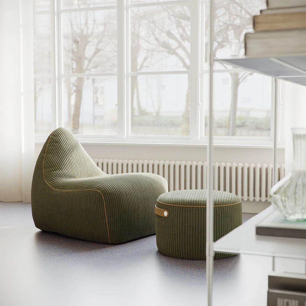 SACKit Lænestole Sækkestol i Corduroy Olive, 2