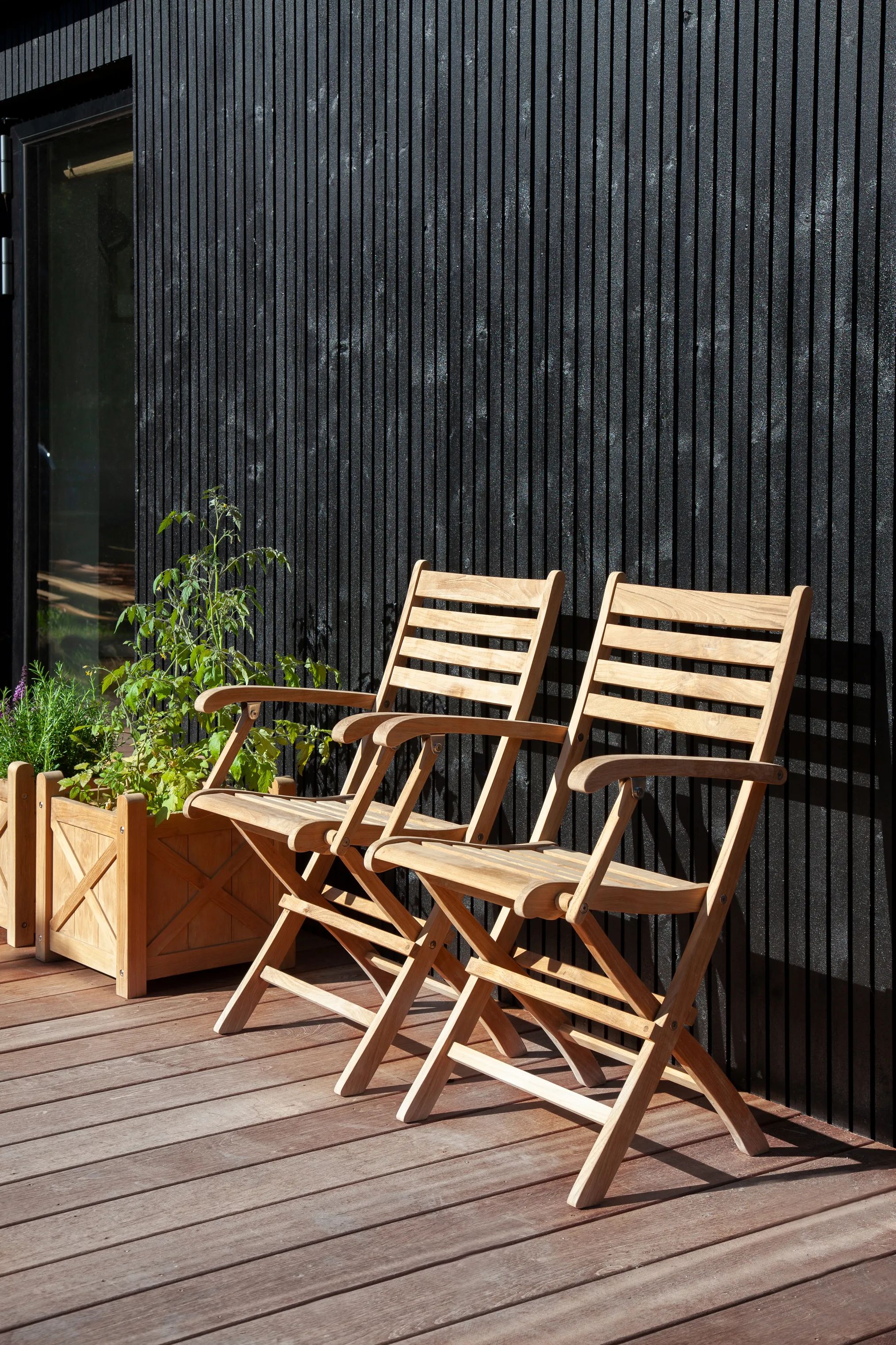 cinas Havespisestole York Foldestol i Teak, 5