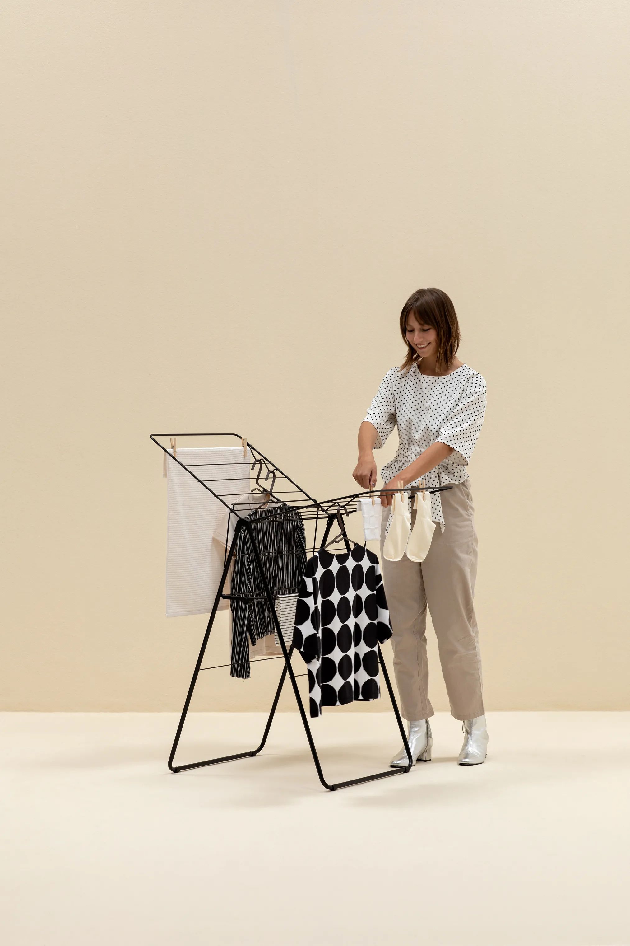 Brabantia Tørrestativer Hang Up Tørrestativ i Mat sort, 15 meter, 2
