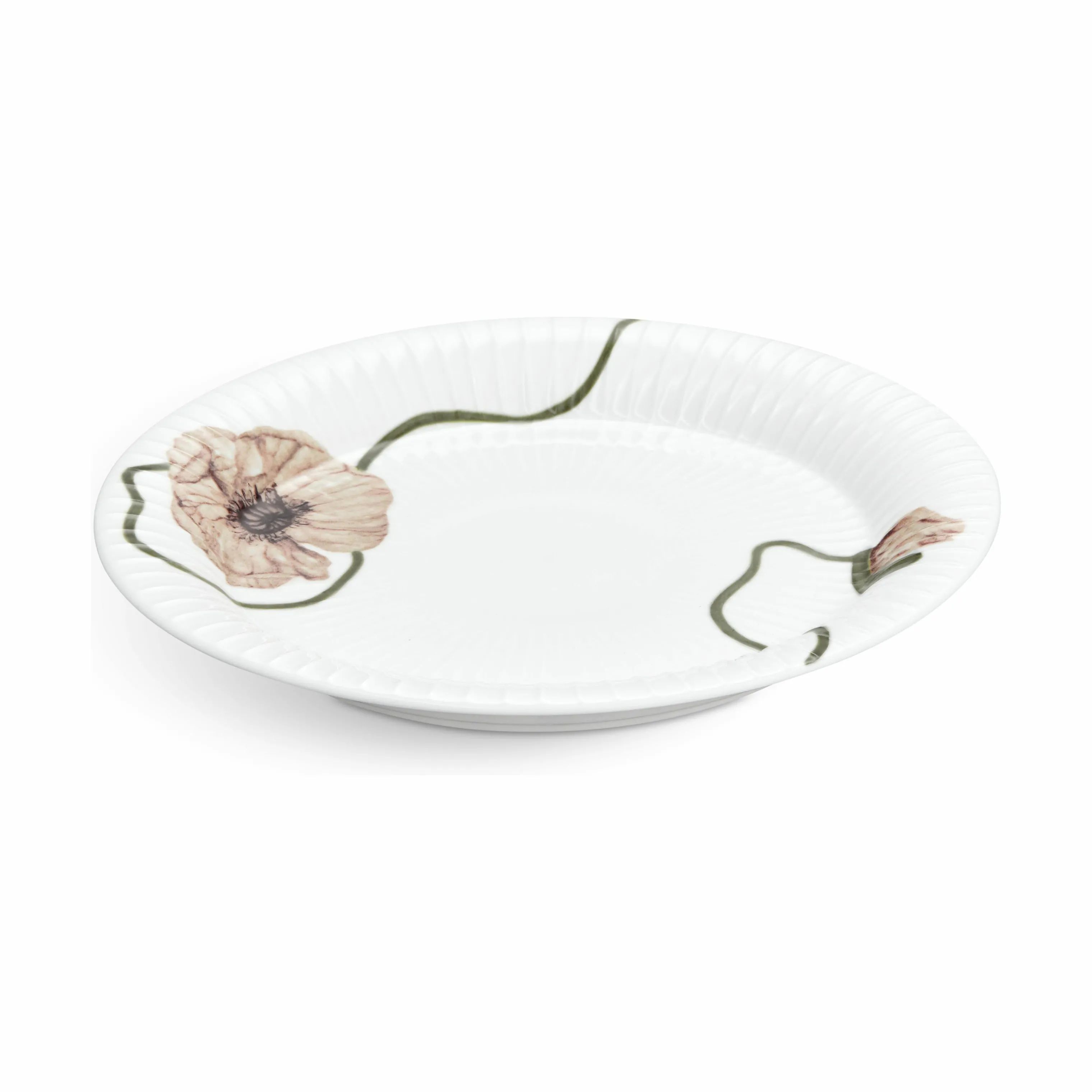 Kähler Frokosttallerkener Hammershøi Poppy Frokosttallerken i Hvid m. dekoration, 3