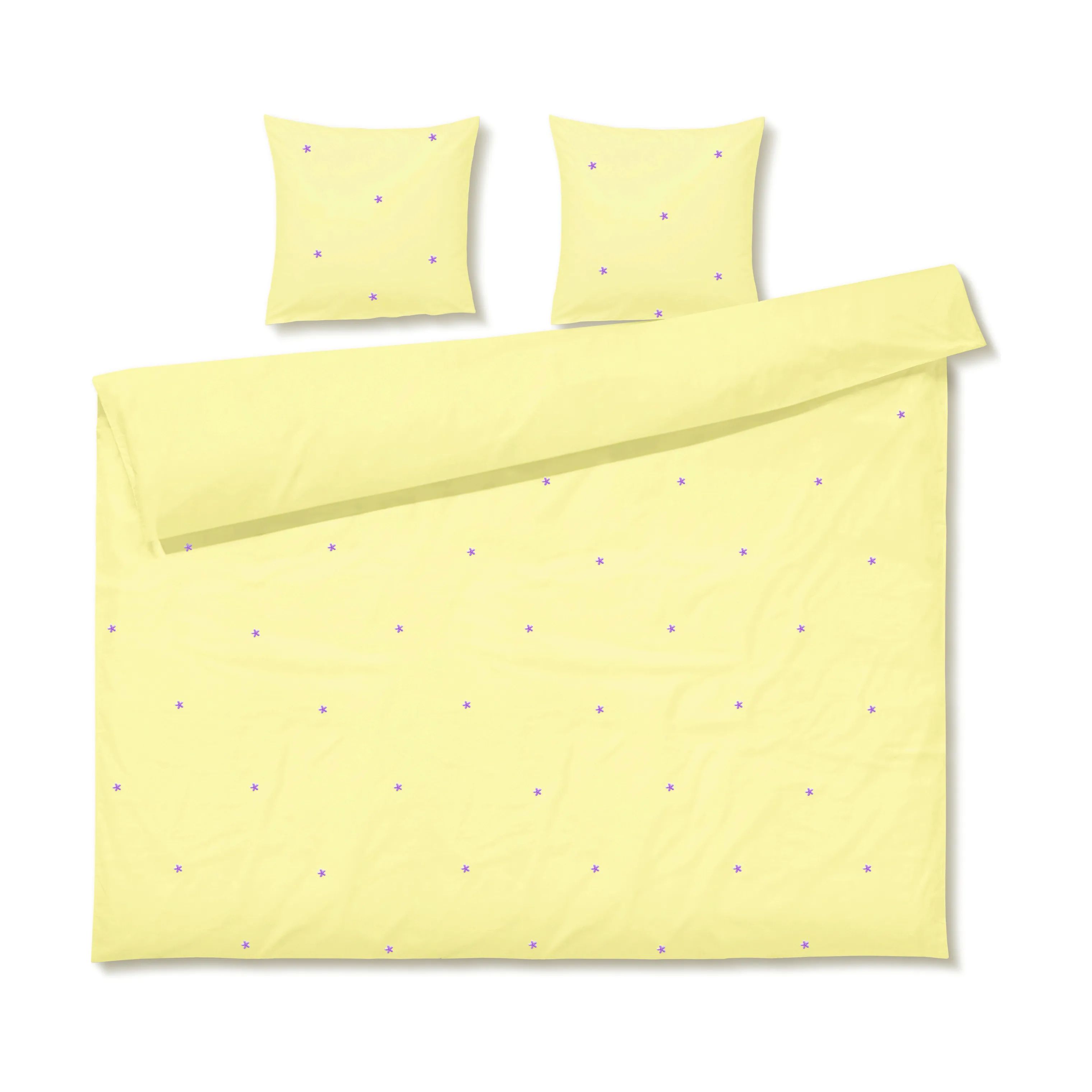 Juna Sengetøj Daisy Sengetøj i Gul, B220 x L220 cm, 1