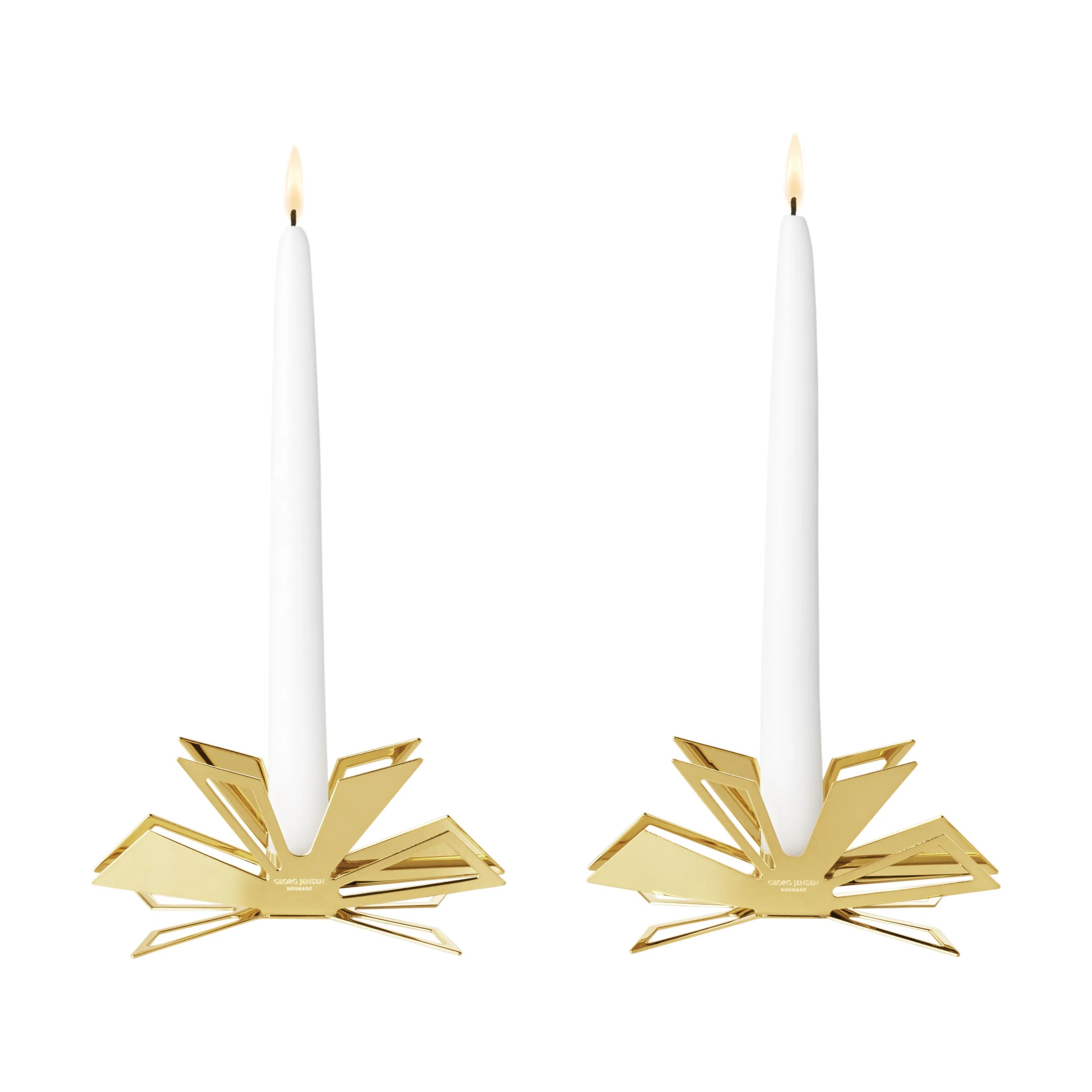 Georg Jensen Jule- og adventsstager Christmas Collectibles CC 2025 Kertelysestager - 2 stk. i Guld, 1