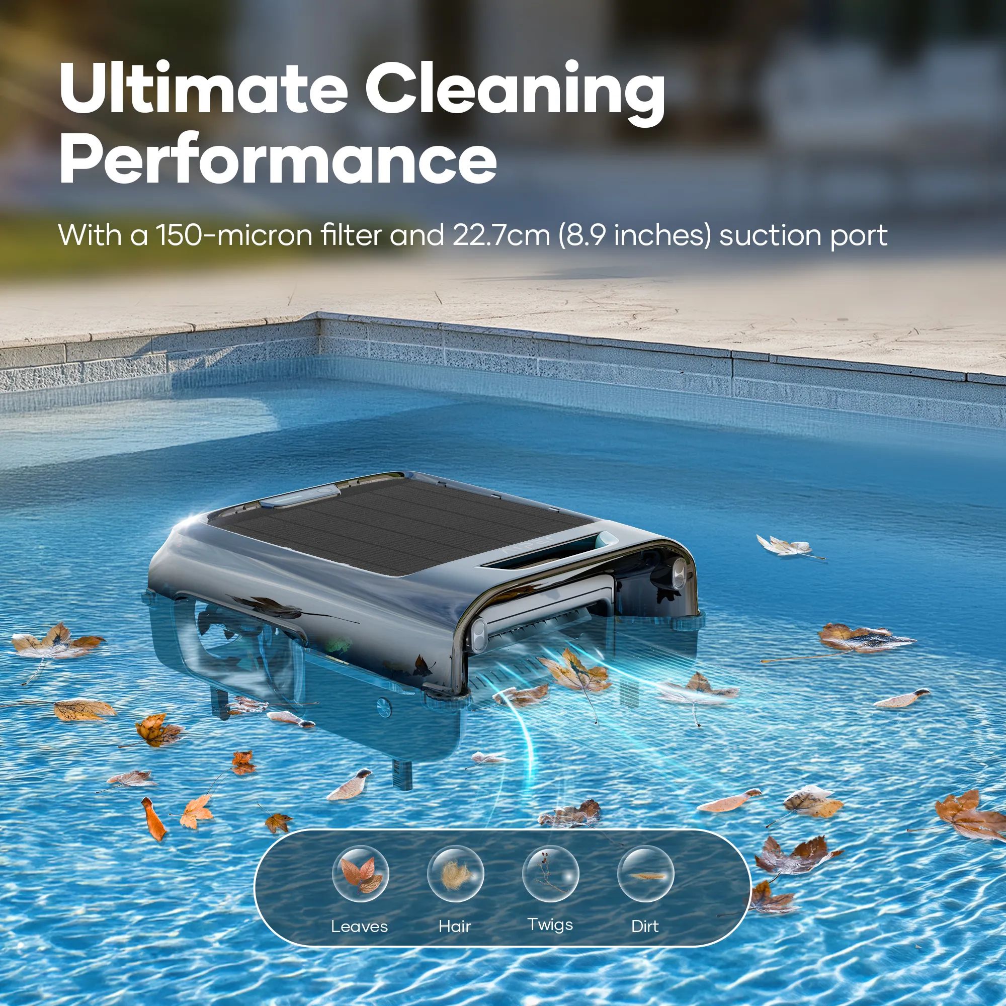 Aiper Poolrengøring Eco Surfer S2 Poolrobot i Sort, 2