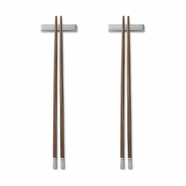 Georg Jensen Bestiksæt Bernadotte Spisepind - 6 dele i Brun/sølv, 1