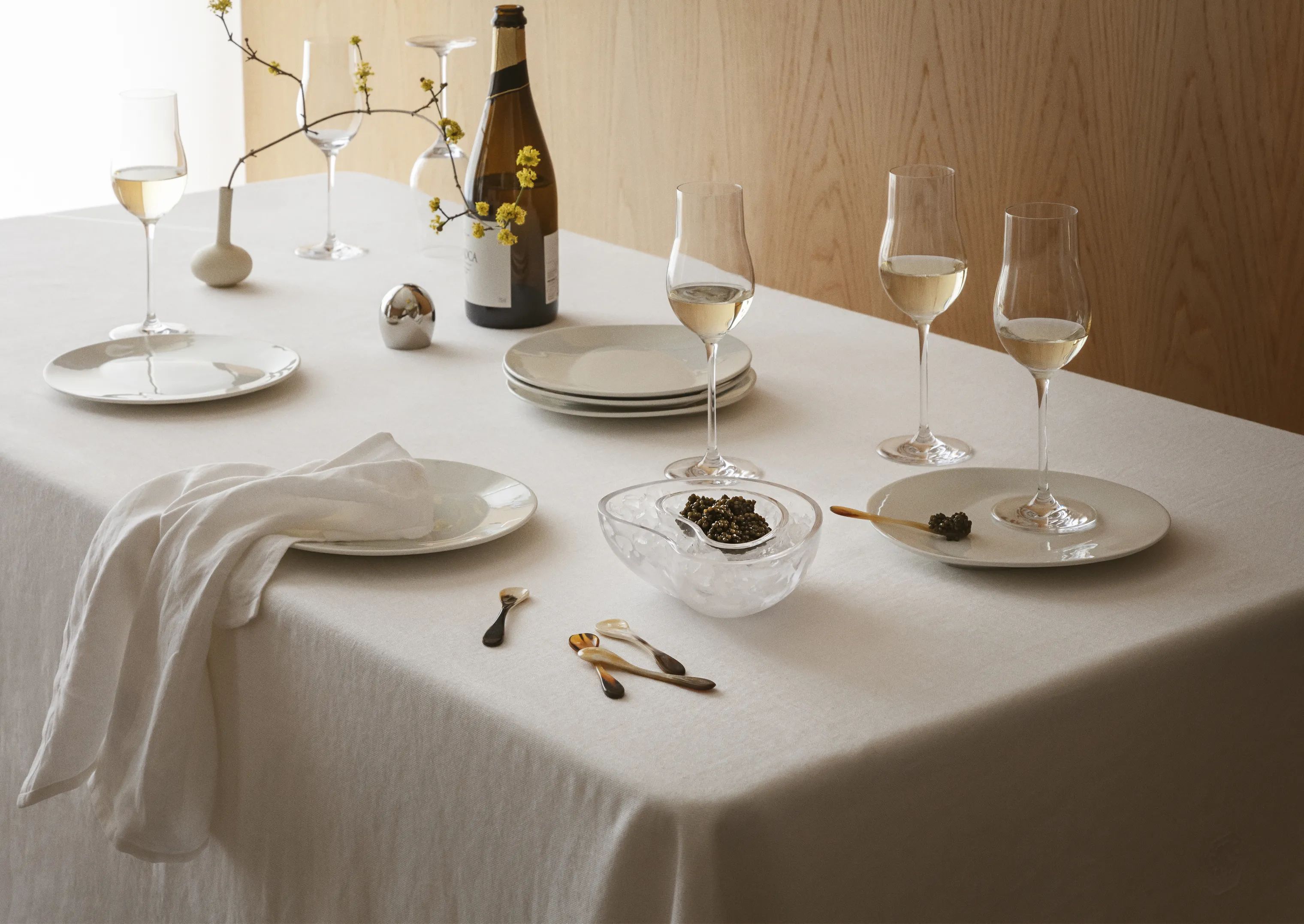 Georg Jensen Spiseskeer Indulgence Caviar Ske i Horn, 2