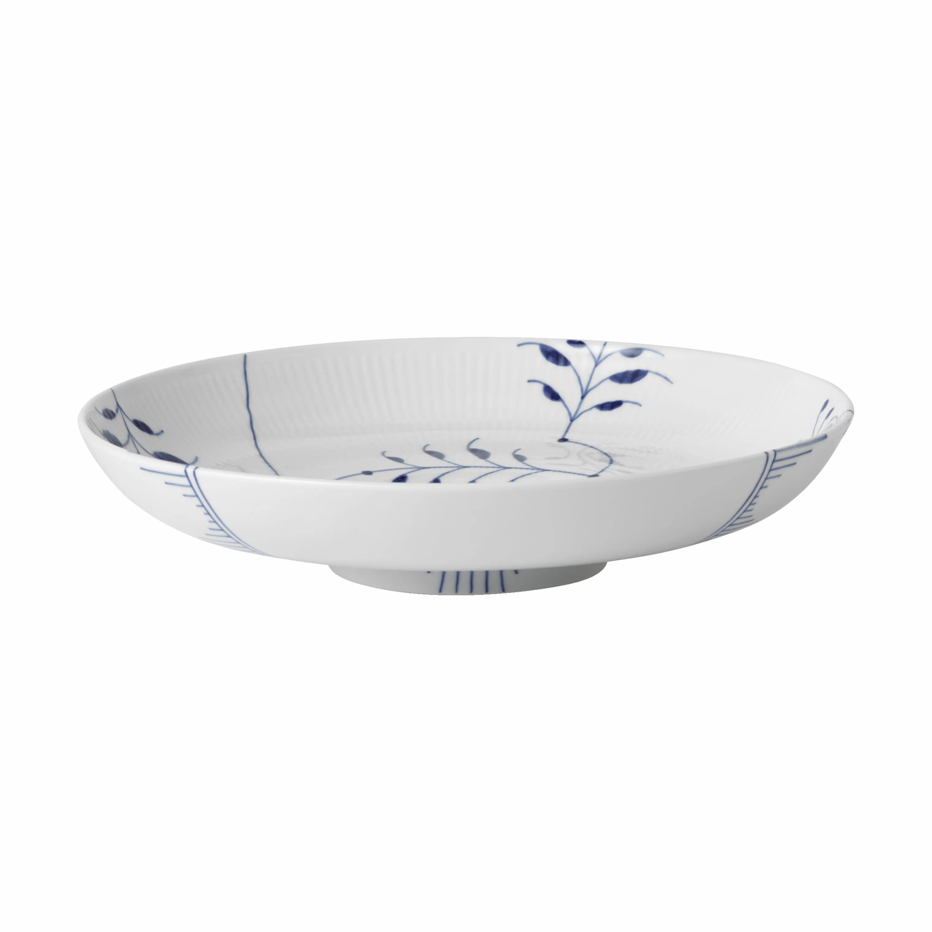 Royal Copenhagen Serveringsfade Blå Mega Riflet Fad i 34 cm, 4
