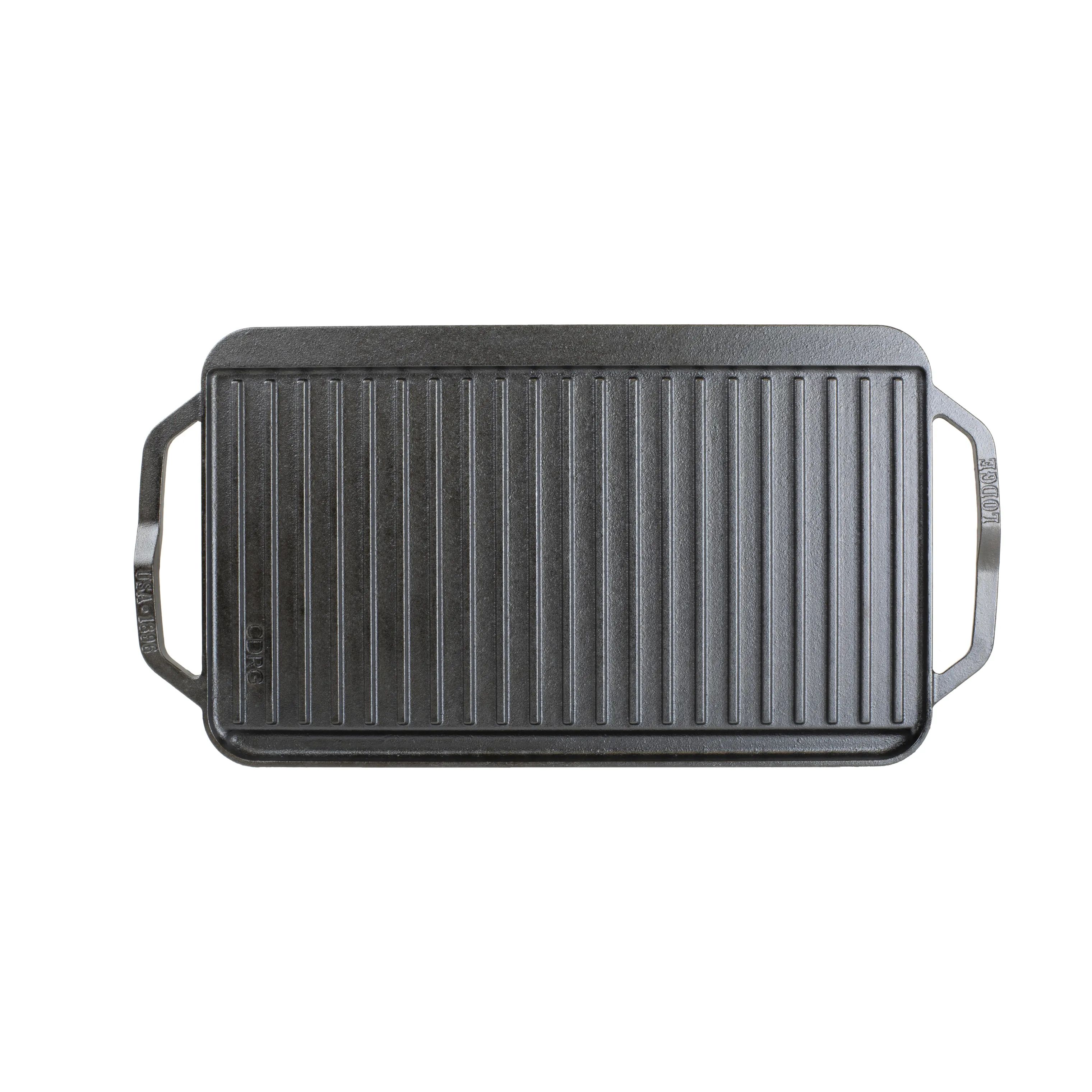 Lodge Cast Iron Grillpander Chefs Chef Collection Stegeplade i Sort, 3