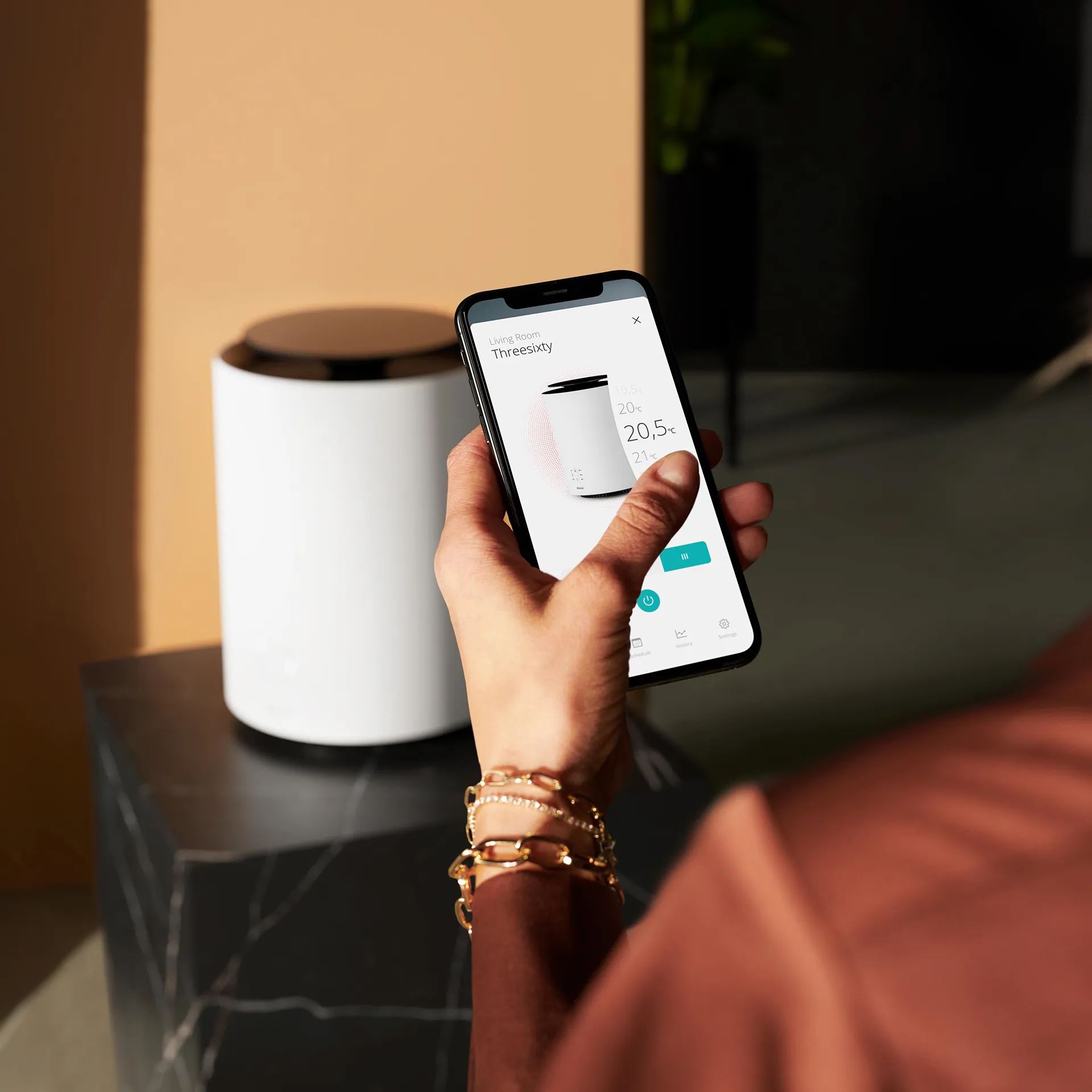 Duux Ventilatorer Threesixty 2 Smart Varmeblæser i Hvid, 4