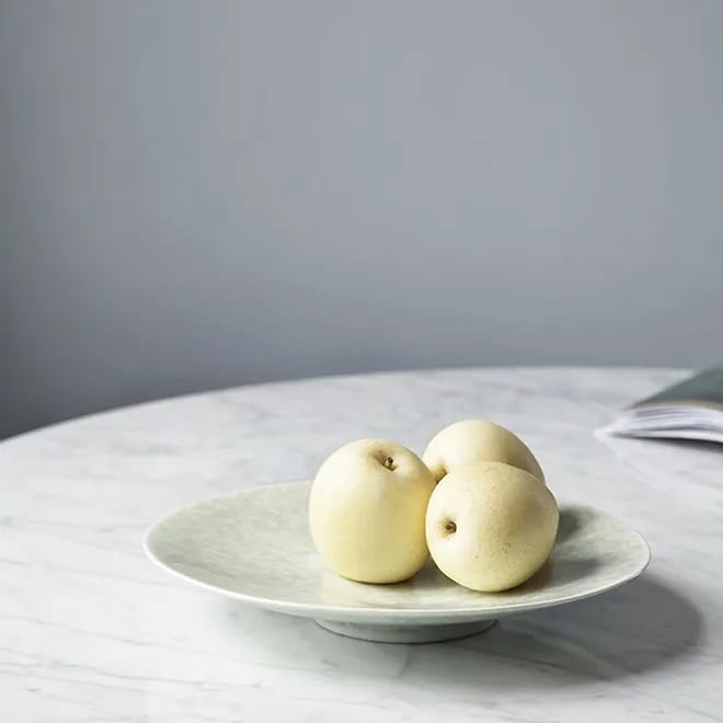 Kähler Serveringsfade Unico Fad Porcelæn i Pastelgrøn, 30 cm, 2